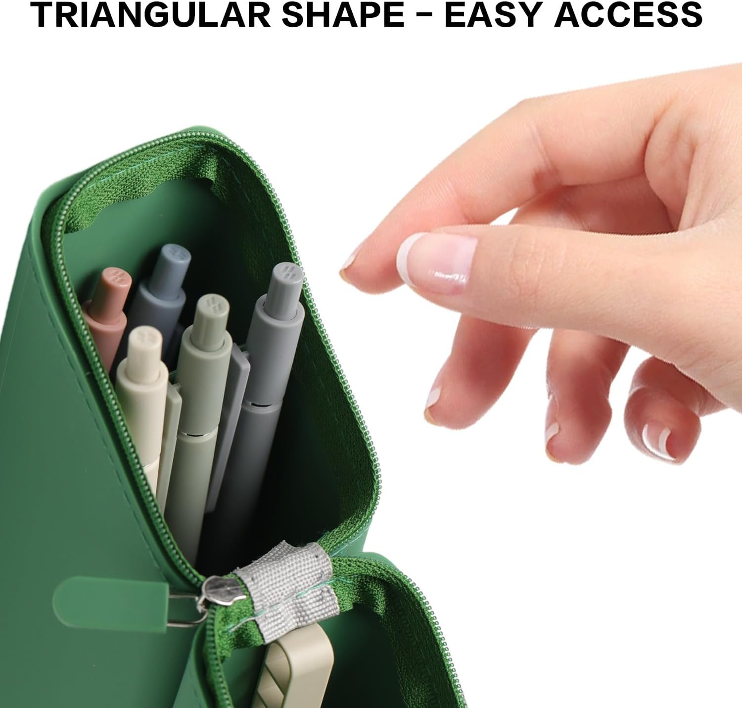 Aiokuo Sonic Pen Case &ndash; Portable Silicone Pen Holder, Cute Pencil Pouch for School, Office & Travel image number 4