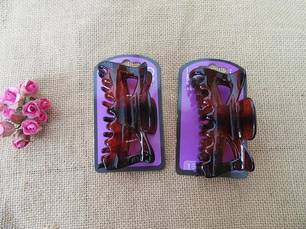 6Pcs Shiny Brown Hair Clips Hair Clamps Hair Accessories image number 3