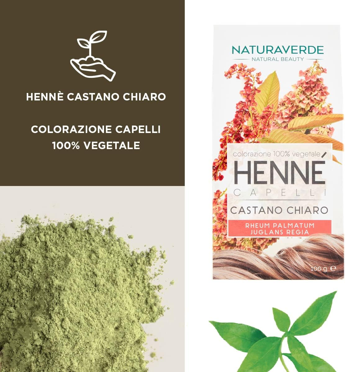 Naturaverde Tan Henna Plant Dye 100G image number 3