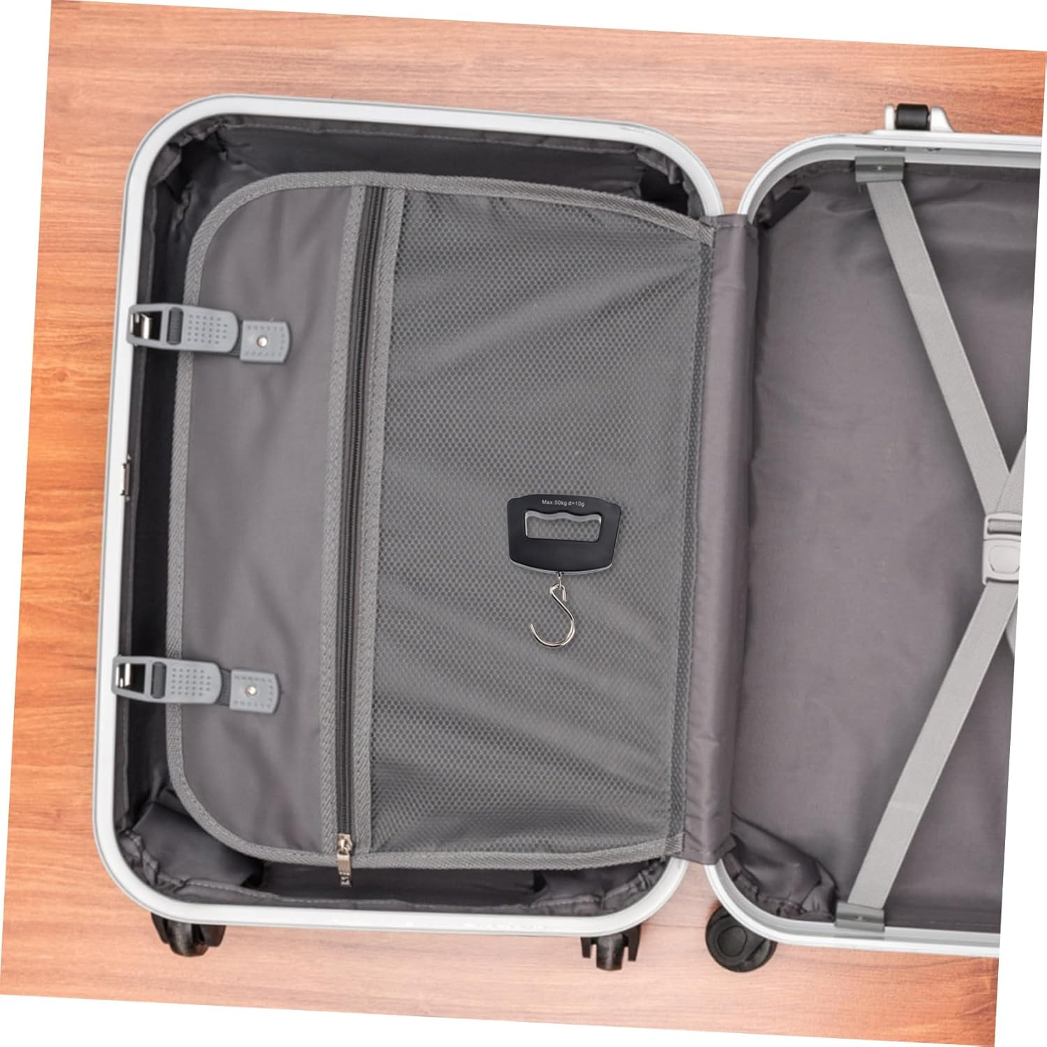 GOOHOCHY 2PCS Digital Hanging Luggage Scale Portable Travel Bag Weigher with Comfortable Handle Large Hook Backlit LCD for Suitcase Baggage Accurate Mini Handheld Scale