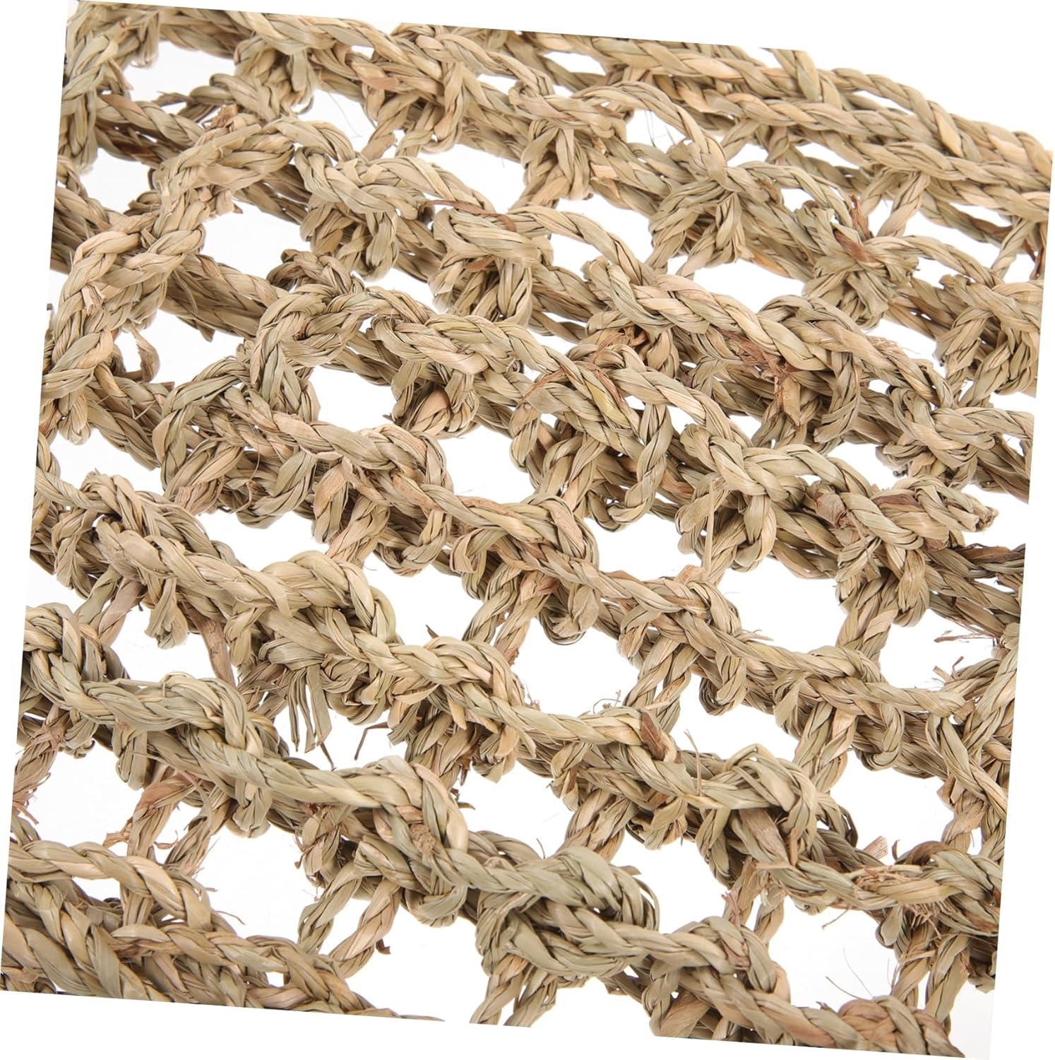 Sosoport Reptile Hammock Lizard Lounger Hanging Bed with Suction Cups 28.5X20Cm Seagrass Mesh Small Pet Grass Mat for Terrariums and Small Animals image number 3