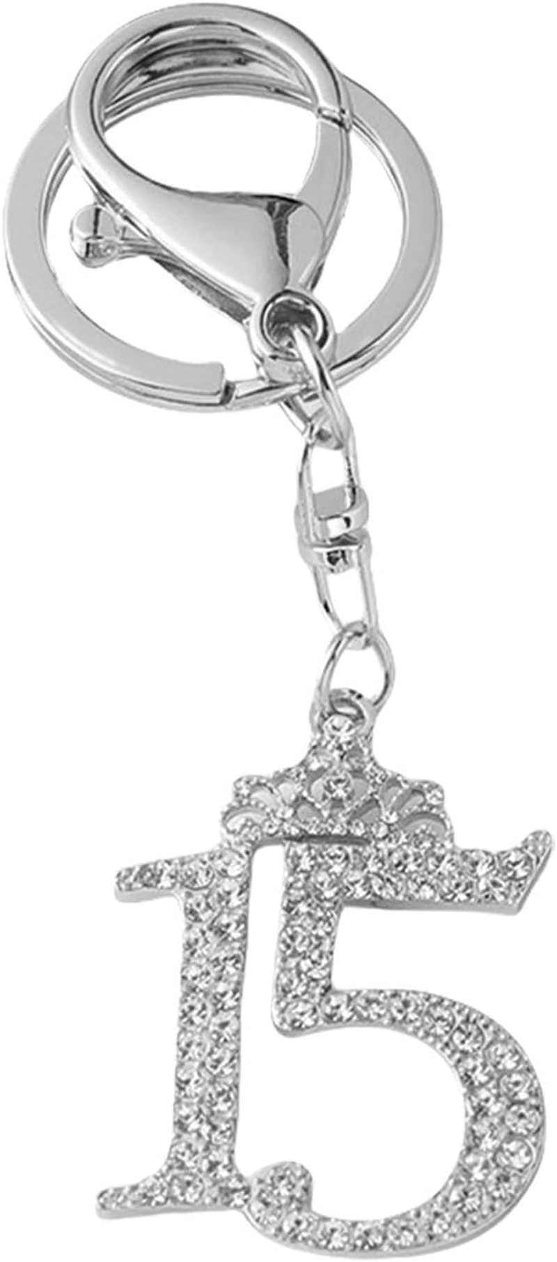 Cute Keychain Charm, Cute Keychain,Sag SHORT PENDANT NUMBER 15 - Fashion Handbags Backpack Charm, Bag Pendant for Women Girls - Gold image number 5