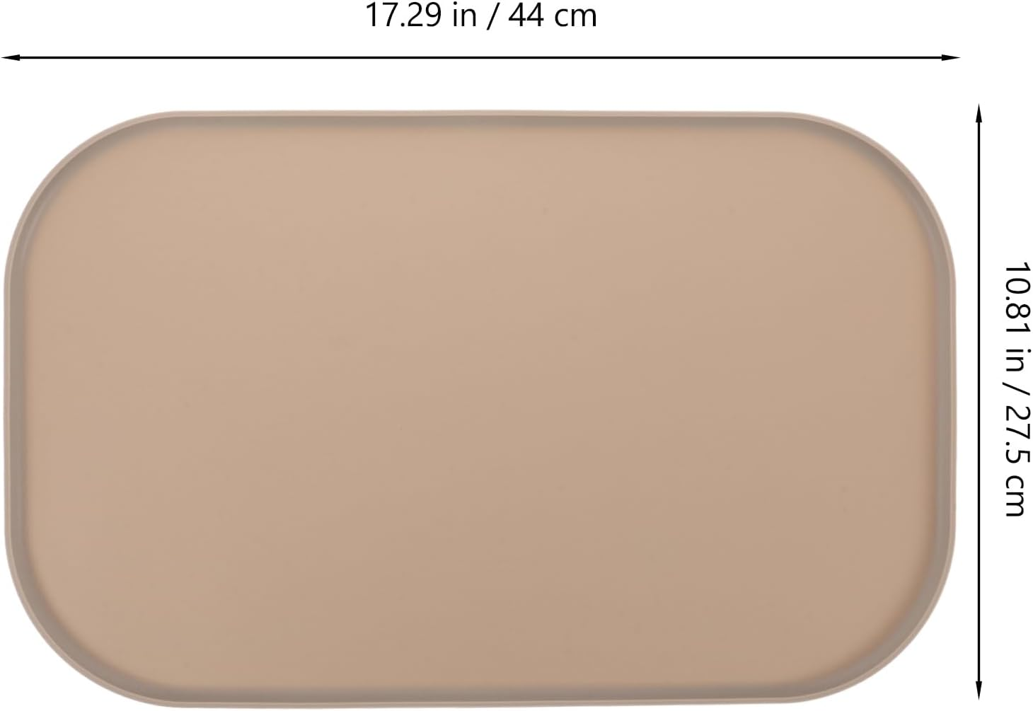 HANABASS Cat Food Mat Silicone Pet Bowl Mat with Raised Edge, Non Slip, Washable, Easy Clean Floor Placemat for Dog and Cat Bowl 44.0X27.5CM image number 5