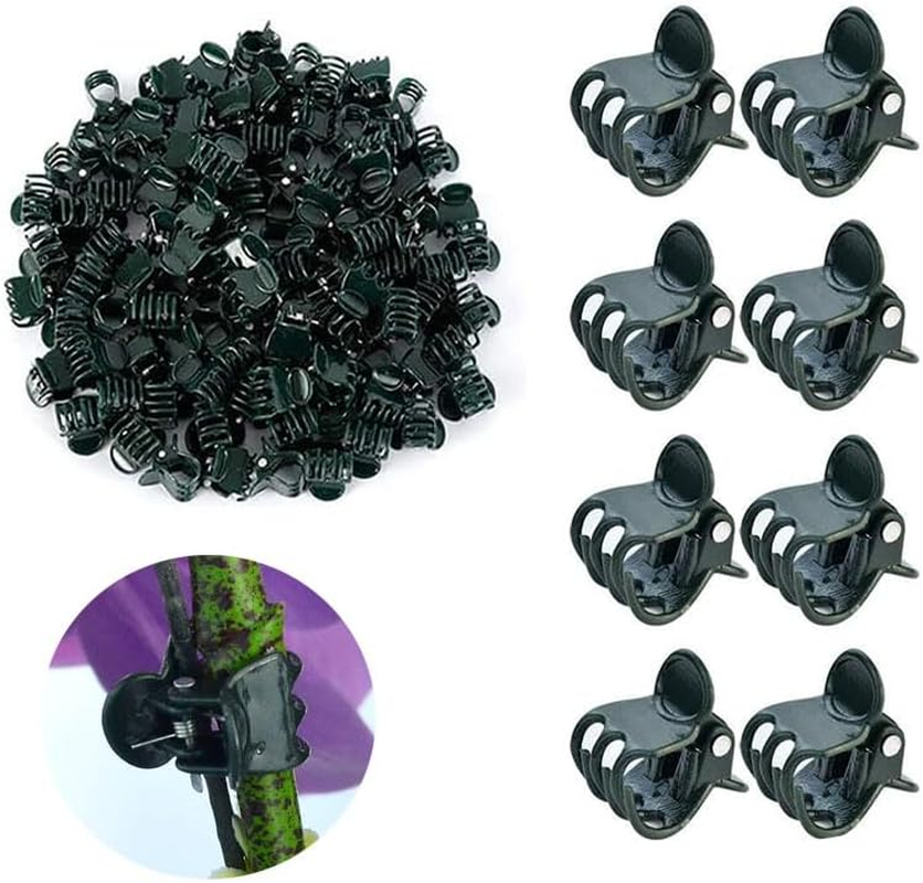 100 Pcs Orchid Clips, Plant Support Clips, Mini Plastic Greenhouse Garden Flower Clips, Vegetables Climbing image number 5