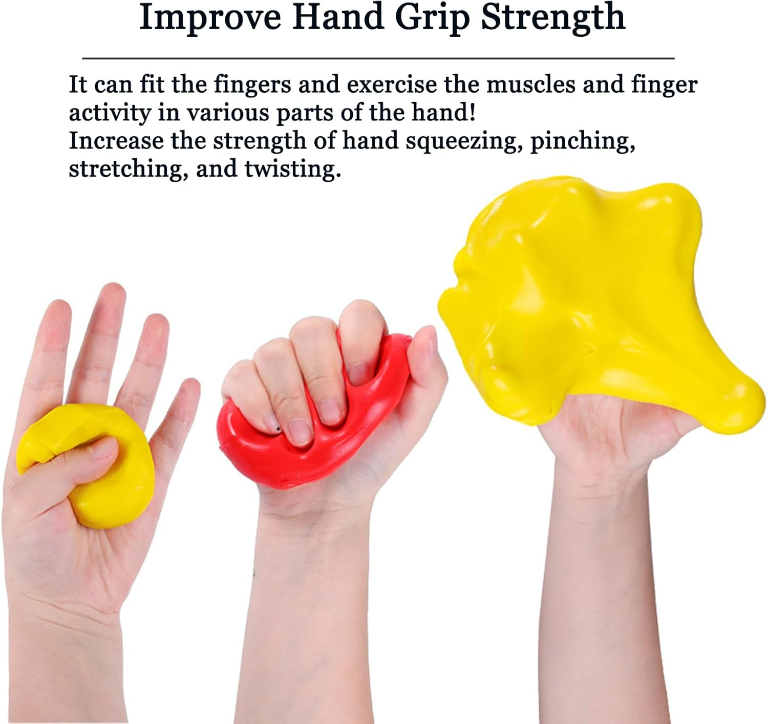 Hand Exercise Rehab Putty for Elderly & Arthritis, Therapy Putty for Grip Strength, Finger Stretch & Stress Relief, Sensory Fidget Tools for Seniors, Stroke Recovery & Hand Rehabilitation image number 6