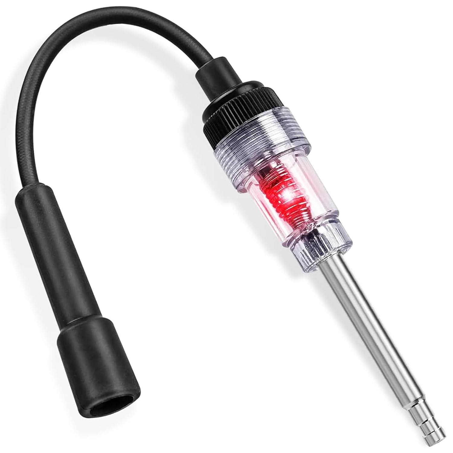 Car Inline Spark Plug Tester, Plug Engine Ignition Tester, Auto Motorcycle Lawn Mower Internal/External Engine Armature Diagnostic Detector Tool, Universal Car Exterior Accessories (1Pcs)