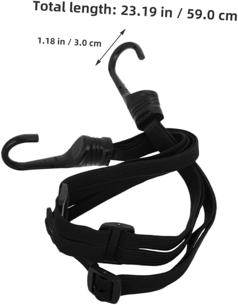OSOLADY 2Pcs Electric Vehicle Helmet Straps Motorcycle Elastic Rope Luggage Strap for Helmet Elastic Rope Bungee Cords Hooks Heavy Duty Lashing