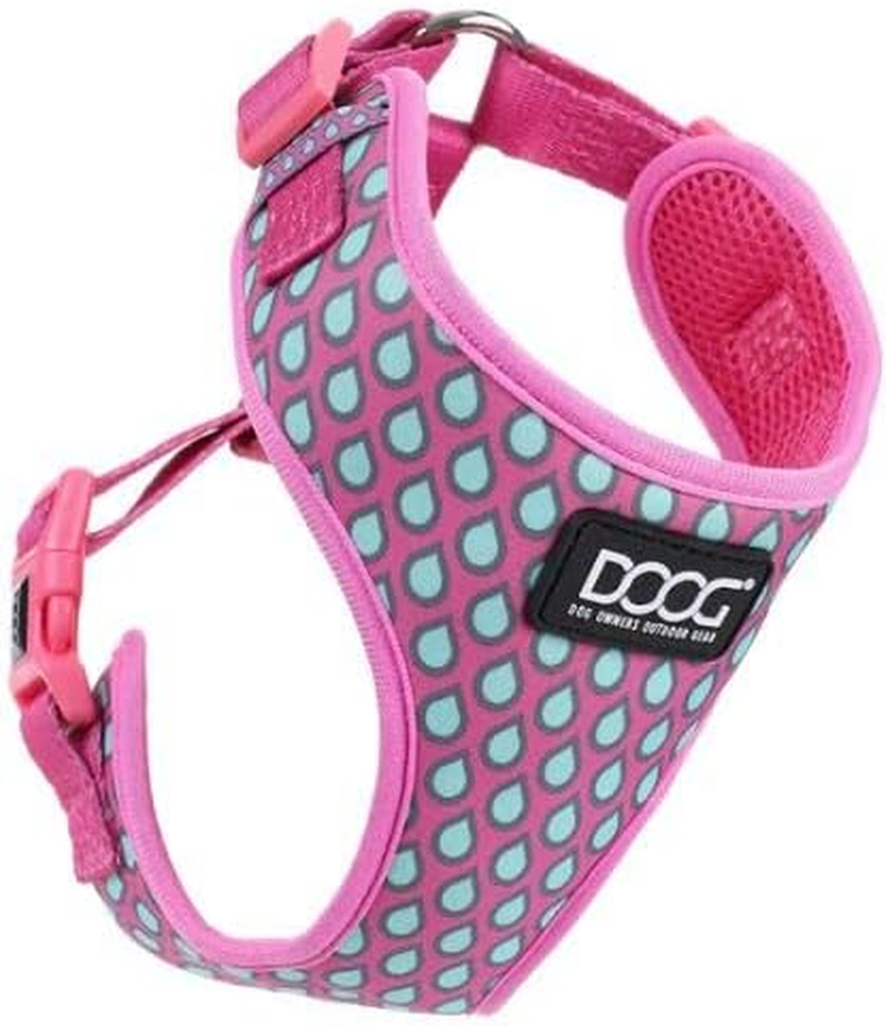 DOOG - All Weather 'Neoflex Dog Harness, Flexible Neoprene Breathable Mesh Padding Easy Fit Small, Medium, Large, XL Soft Comfortable 2 Point Adjustable Leash Training Run Walk Swim, Xsmall - Luna