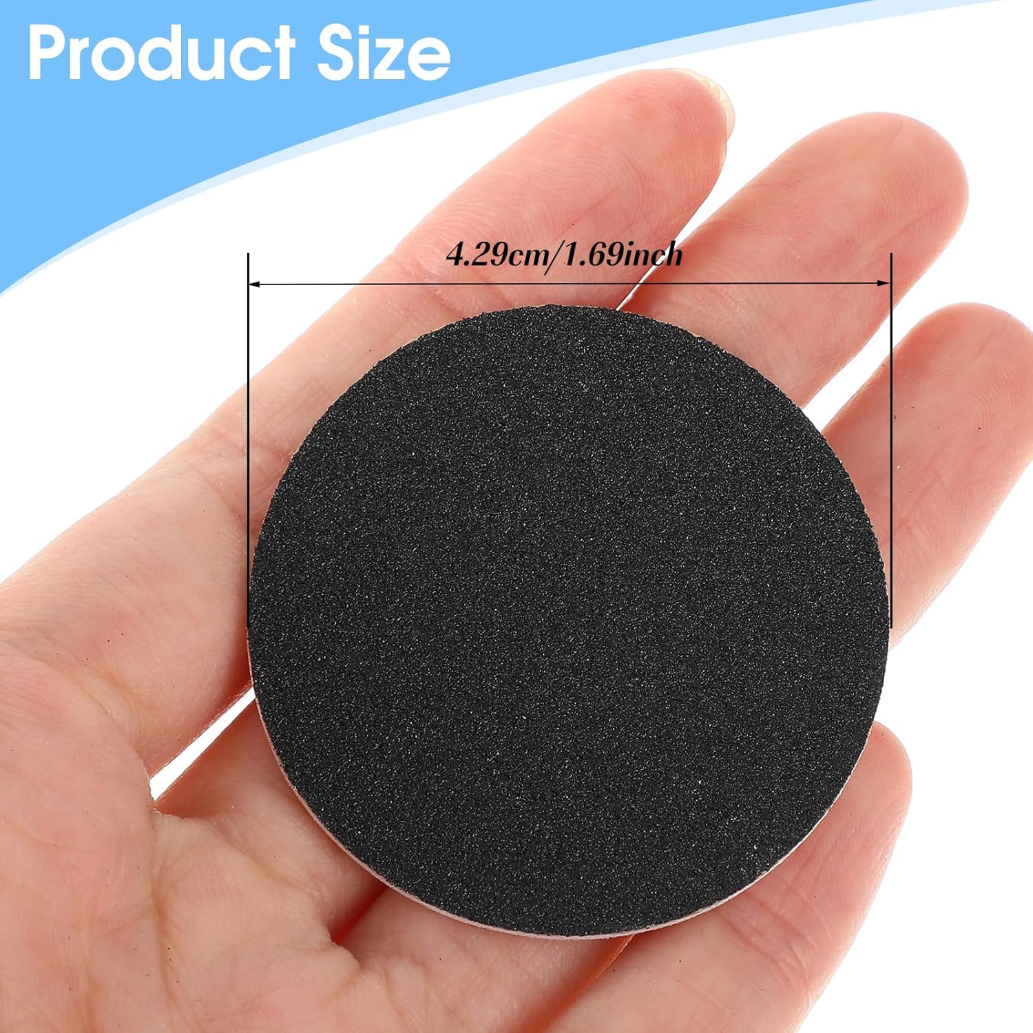 Dimeho 60 Pcs Replaceable Sandpaper Refill Discs 180 Grit Sandpaper Pad Discs for Electric Foot File Callus Remover Foot File Pedicure Tool Replacement Sandpaper Disk Set for Hard Dead Skin Removal