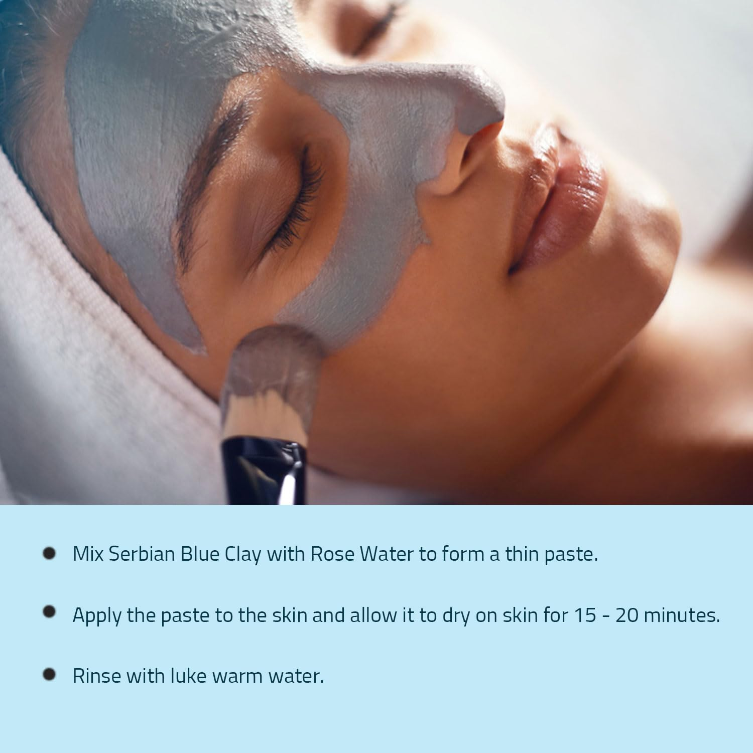 Serbian Blue Clay Powder for Facial Masks, Creams, Skin Tightening, Body Wraps, Scrubs, and Soap Making. image number 1