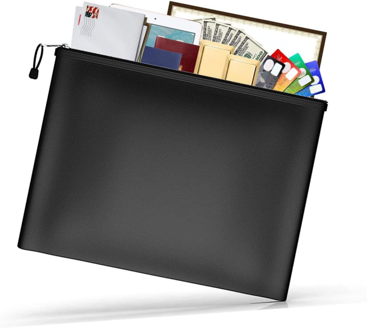 WOFASHPURET Fireproof and Document Bag Document Pouch for Home Office Use Zipper Closure image number 2