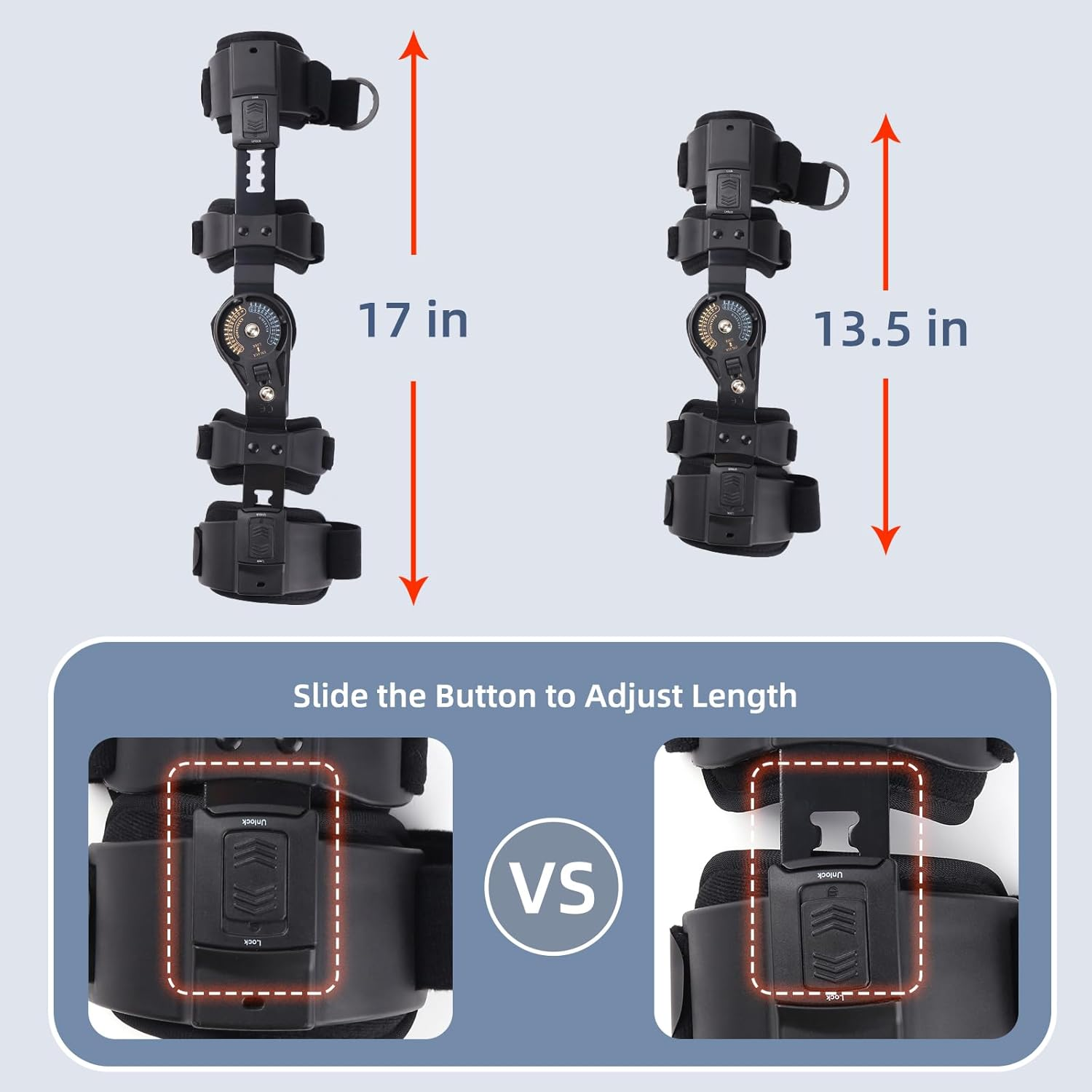 GHORTHOUD Hinged ROM Elbow Brace - Adjustable Post Op Elbow Brace Stabilizer Splint with Strap Sling Arm Injury Recovery Support after Surgery for Men Women (Right) image number 1