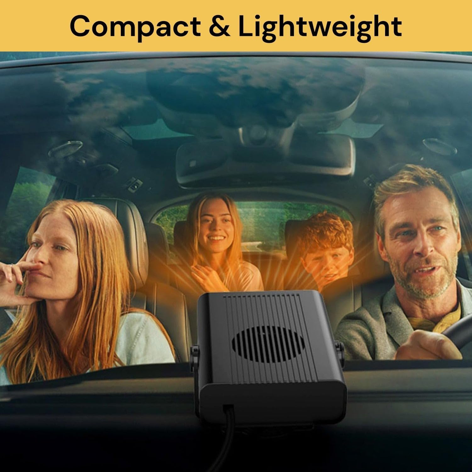 EZONEDEAL Universal Portable 12V Car Heater | Fast Heating Winter Car Defroster,Windshield Defroster | 360 &deg; Rotation Cigarette Lighter Defroster for Car image number 1