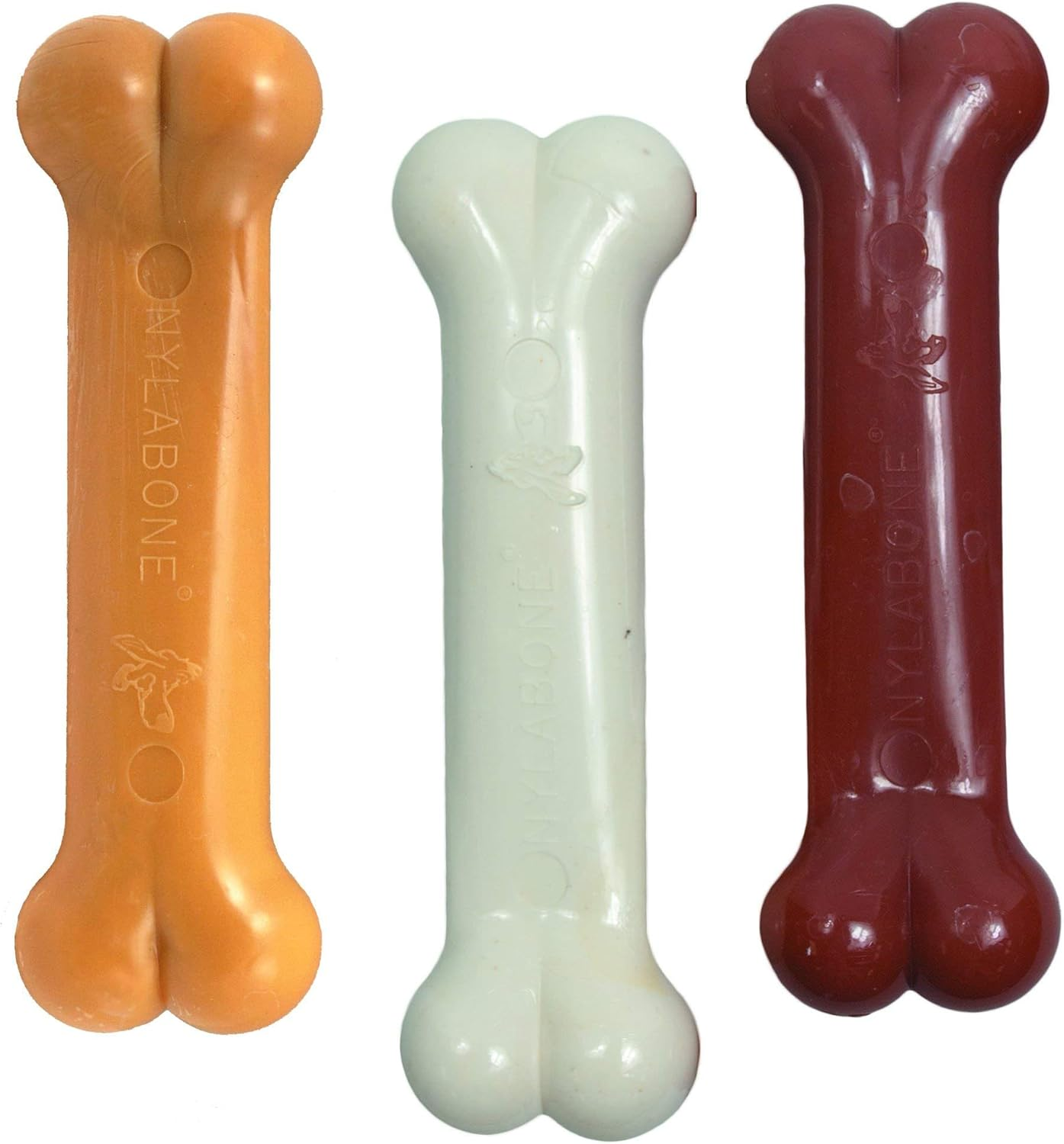 Nylabone Extreme Tough Dog Chew Toy Bones, Peanut Butter, Chicken, Bacon Flavoured, 3-Piece, Small, for Dogs up to 11 Kg image number 6