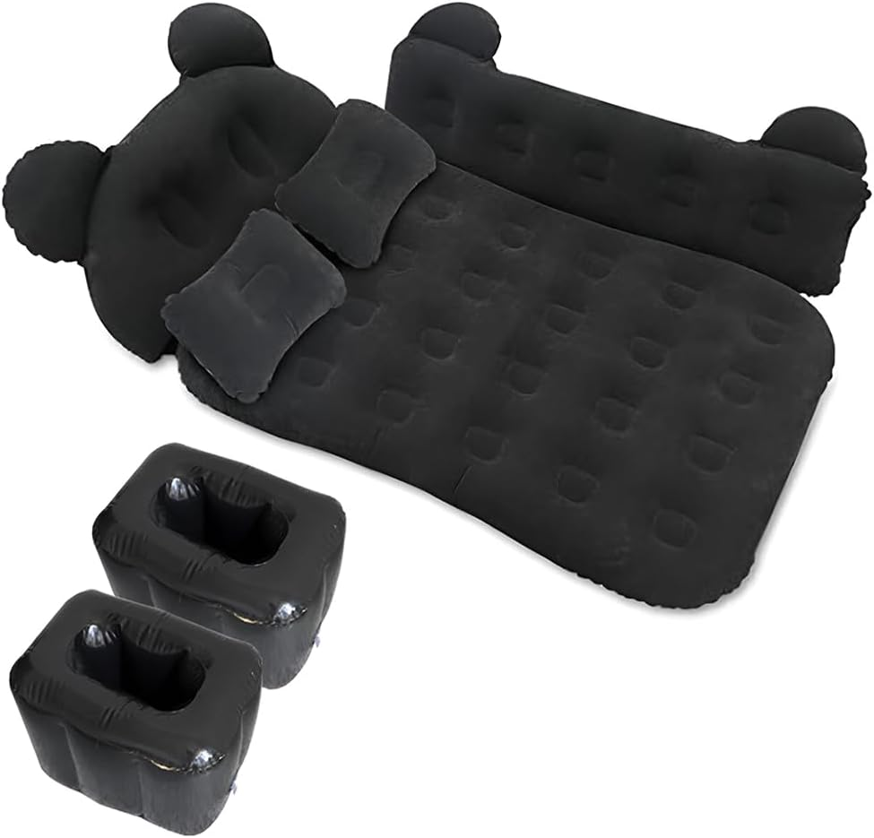 TOMVAES Car Air Mattress, Auto Inflatable Car Bed SUV Rear Seat Sleeping Artifact Camping Sleeping Bed for Kid Adult, Car Bed Mattress for Home,Travel,Picnic,Camping (Black) image number 4