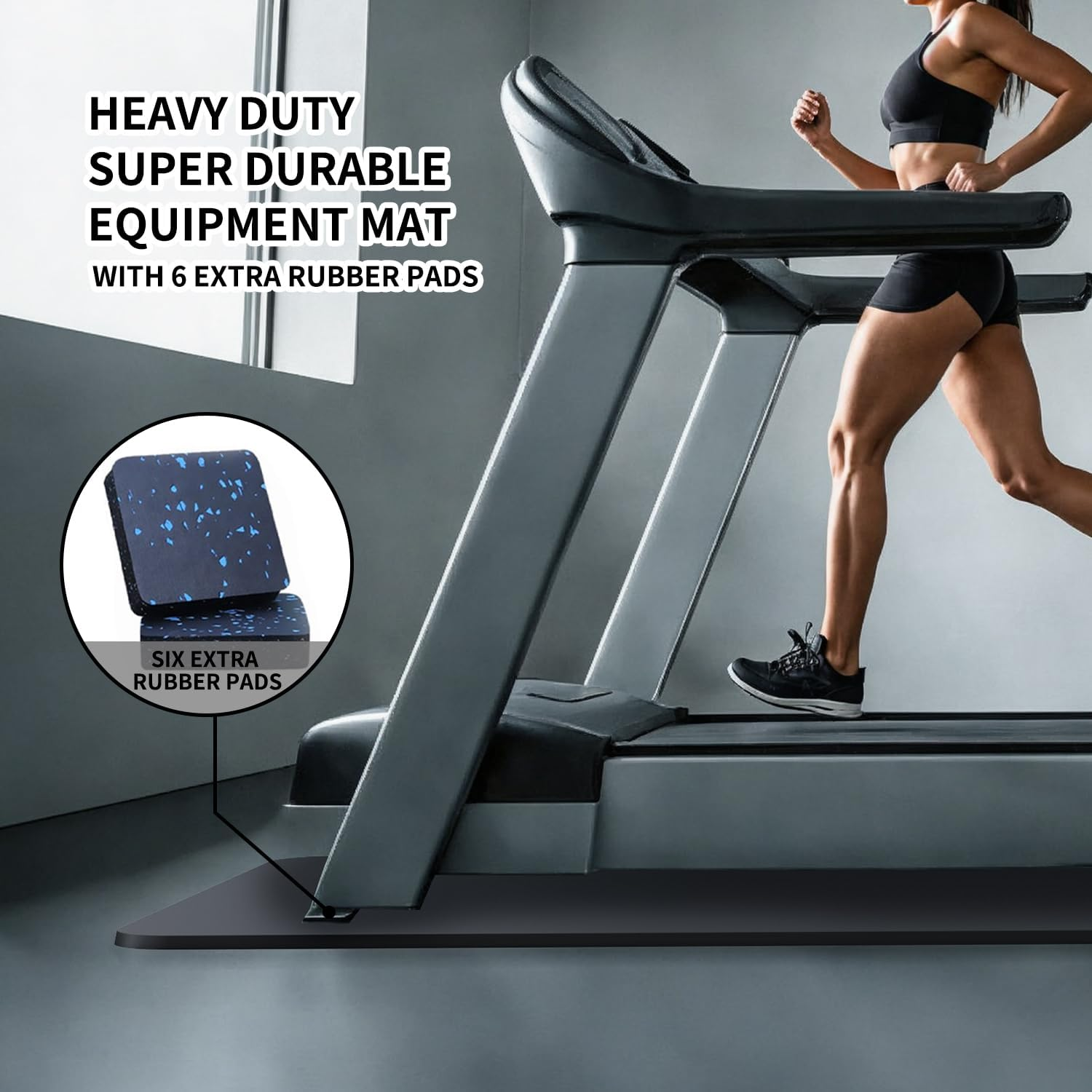 PROIRON Exercise Equipment Mat Bike Bicycle Trainer Floor Protector Mat High Density Fitness Gym Mat for Fitness & Exercise Equipment - Available in 3 Size Options image number 6