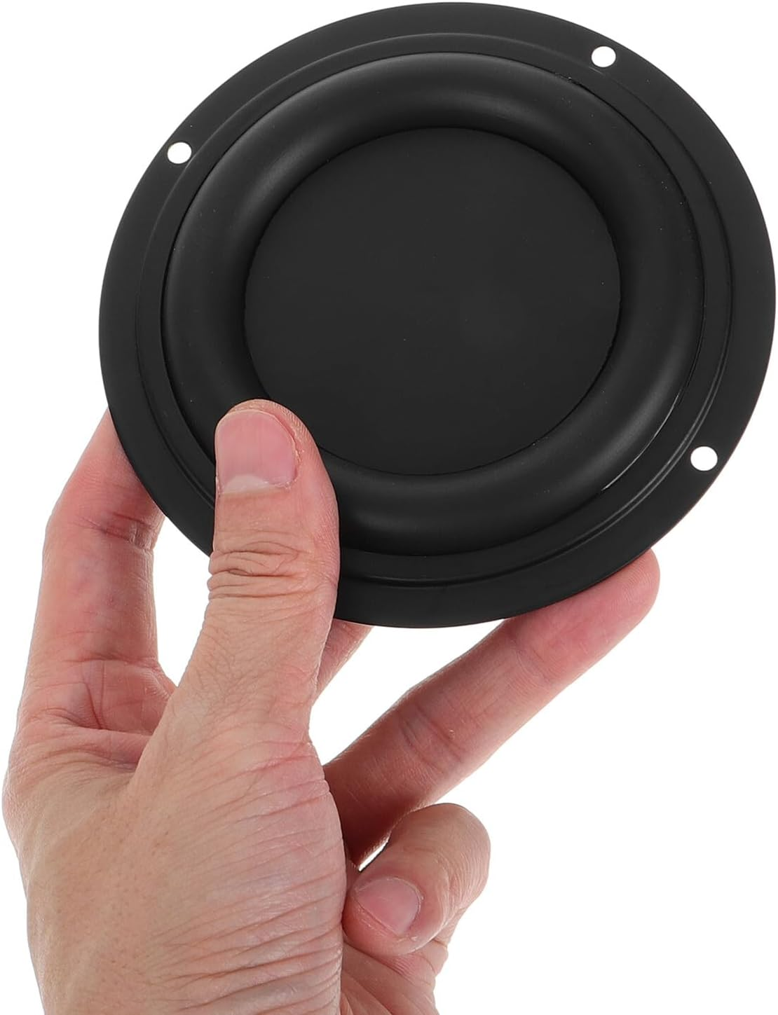 MOLUCKFU 4Pcs 4-Inch Passive Subwoofer Diaphragm Rubber Vibration Plate for Car Audio Loudspeaker Bass Radiator Replacement Speaker Repair Accessory image number 3