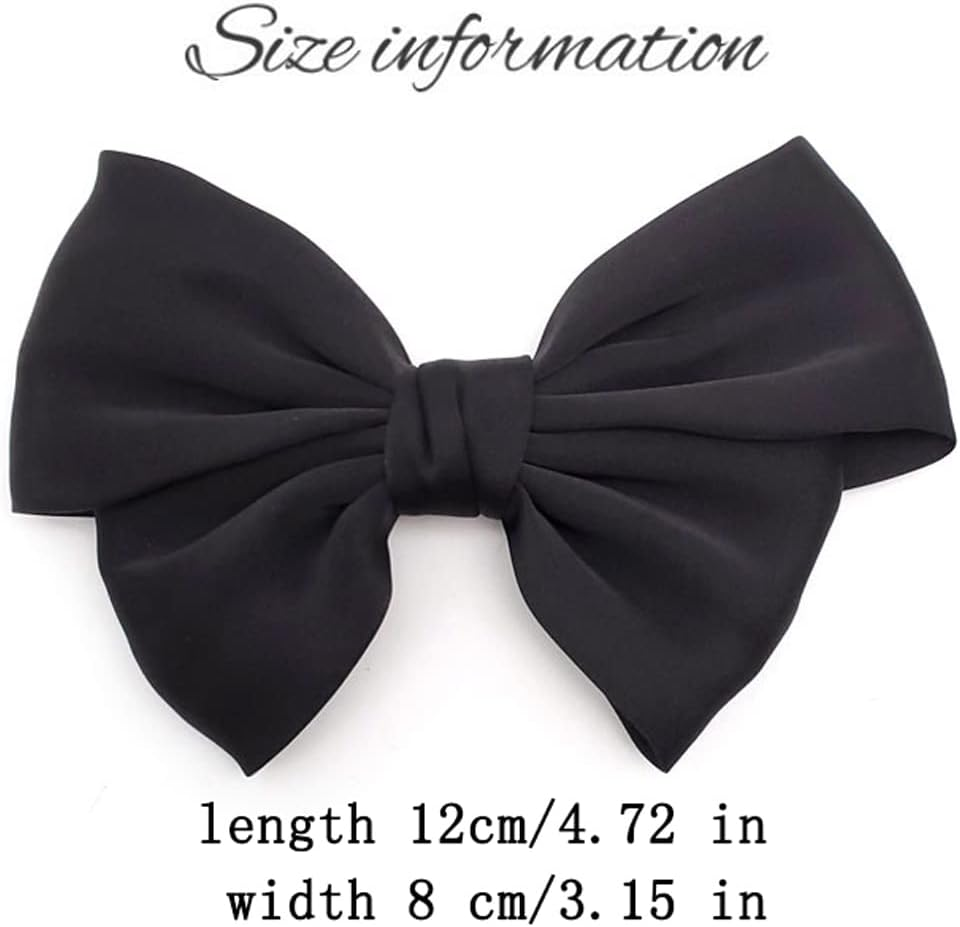 Tsangbaby Satin Bow Shoe Clips Dots Solid Color Shoe Clips Removable Shoe Clips Elegant Wedding Party Shoe Buckle Bag Clothing Hair Accessories for Women Girls 2 Pcs image number 1