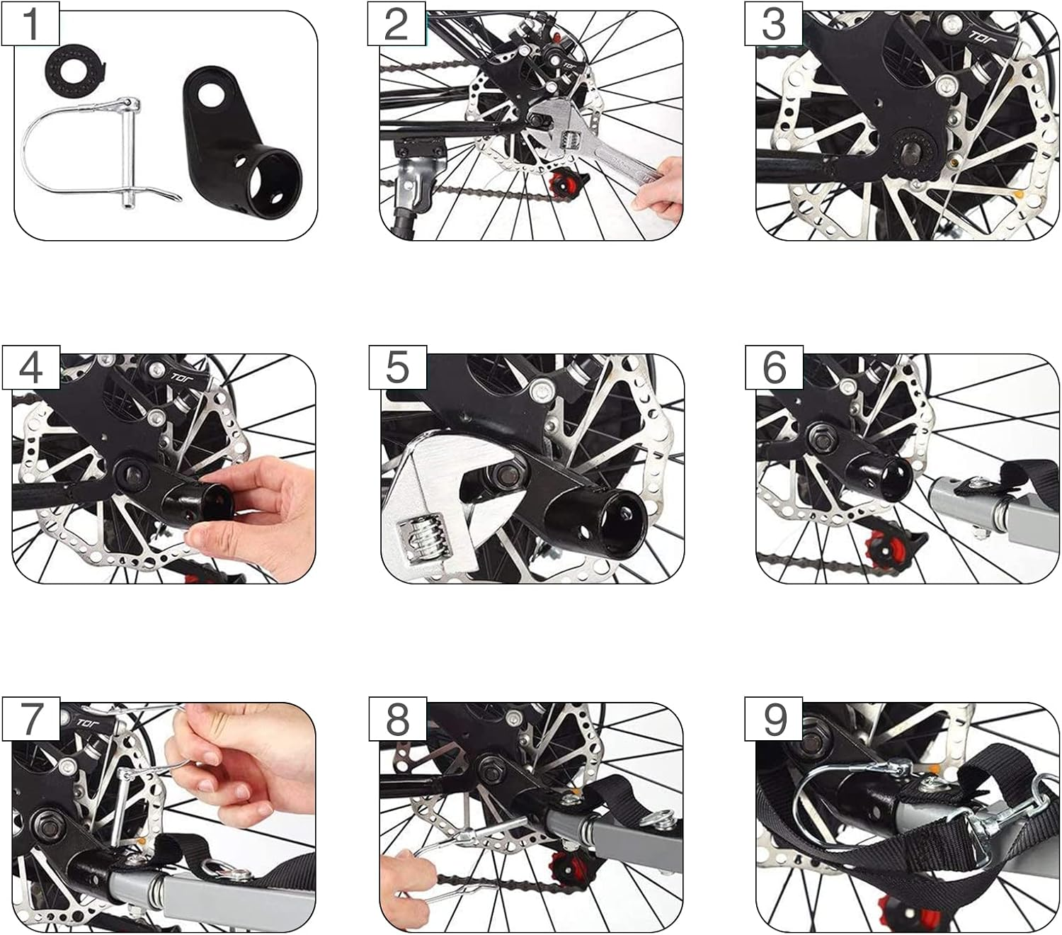 Bike Coupler, Bike Trailer Hitch Coupler Attachments Suitable for Schwinn Bike Trailers, Aftermarket Replacement Designed for Bicycle Carriers image number 4