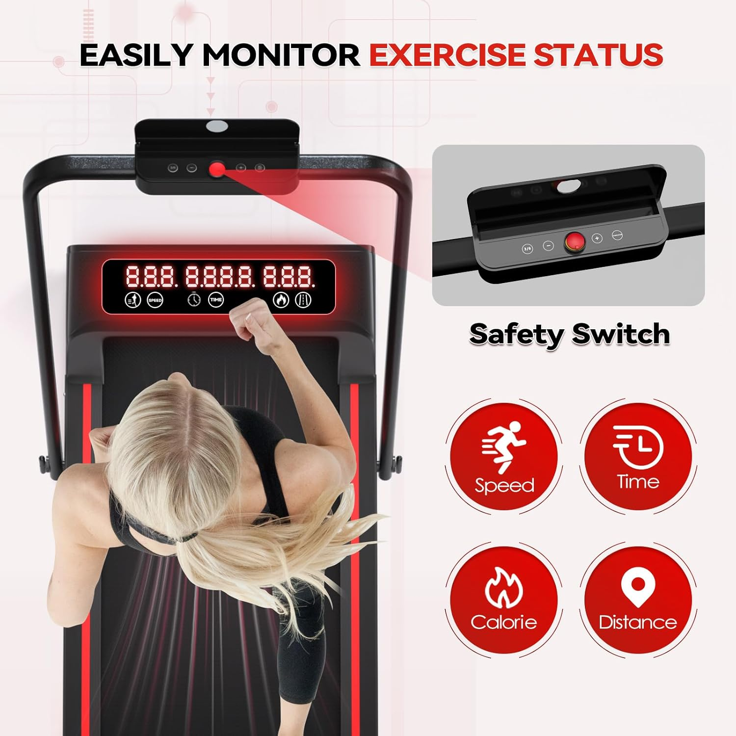 Under Desk Treadmill, Portable Treadmills for Home, 3 in 1 Foldable Walking Pad image number 1