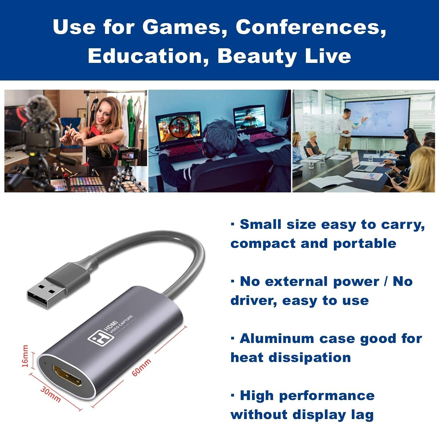 New Type-C HDMI Video Capture Card USB3.1 Game Video/Audio Live Streamer image number 5
