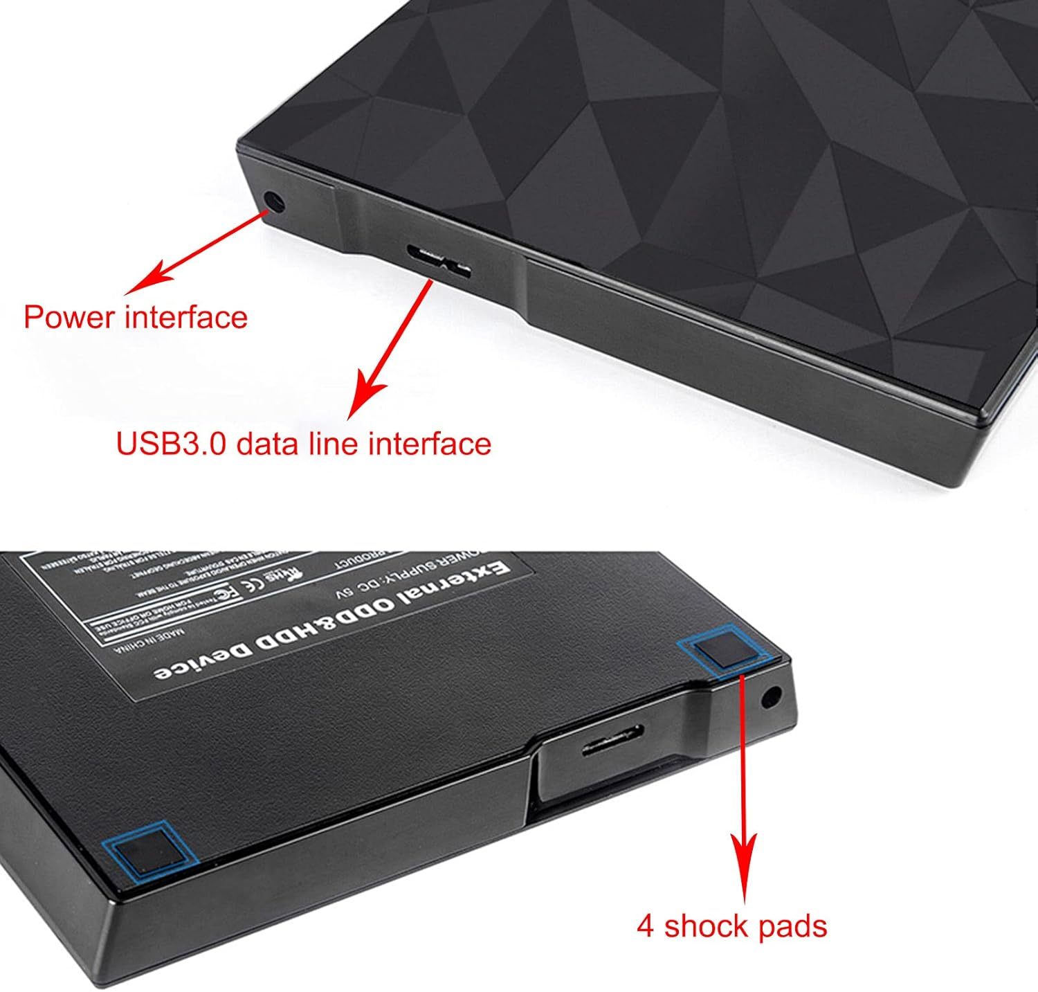 Areyourshop Slim External Cd DVD Drive Usb3.0 Type-C Big Drill Face Writer Burner for Mac Laptop Pc image number 5