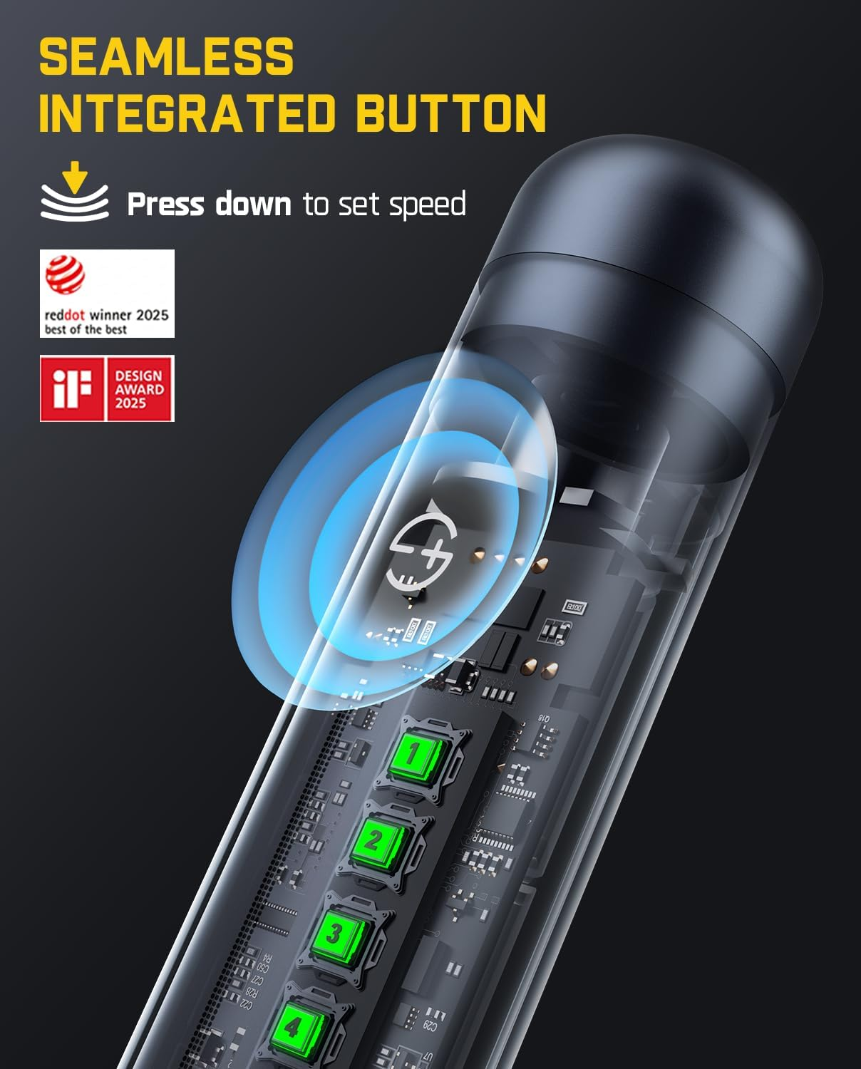 Fanttik F2 Master Mini Cordless Rotary Tool Kit 4V, Neopulse Motor, 5 Variable Speed, 25000 RPM, Revostor Hub, 35 Accessories, Power Tool for Sanding, Polishing, Drilling, Carving, DIY Crafts image number 6