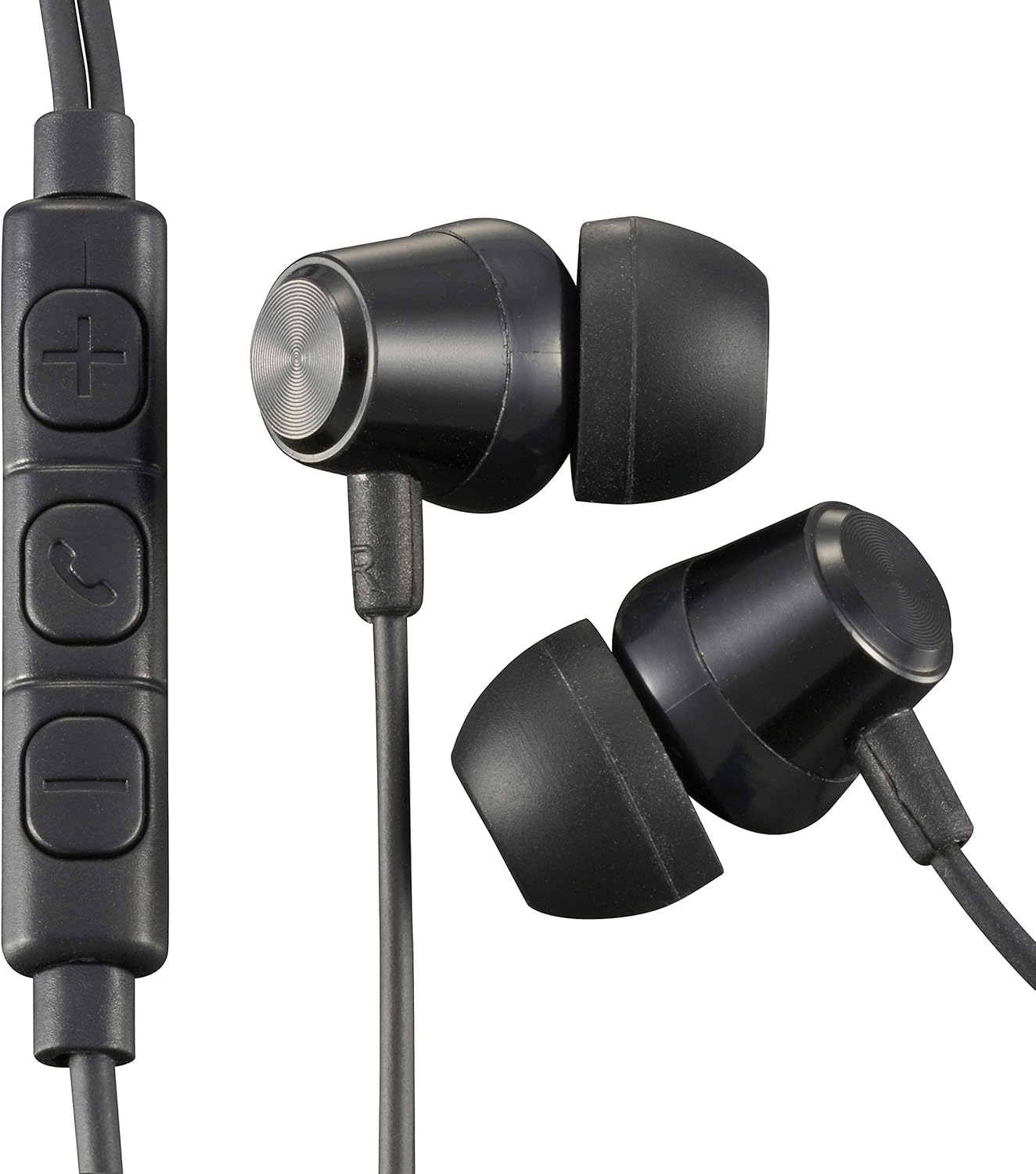 Ohm Electric HP-B172N-K Audiocomm Smartphone Compatible Stereo Inner Phone, Black - Silver image number 3