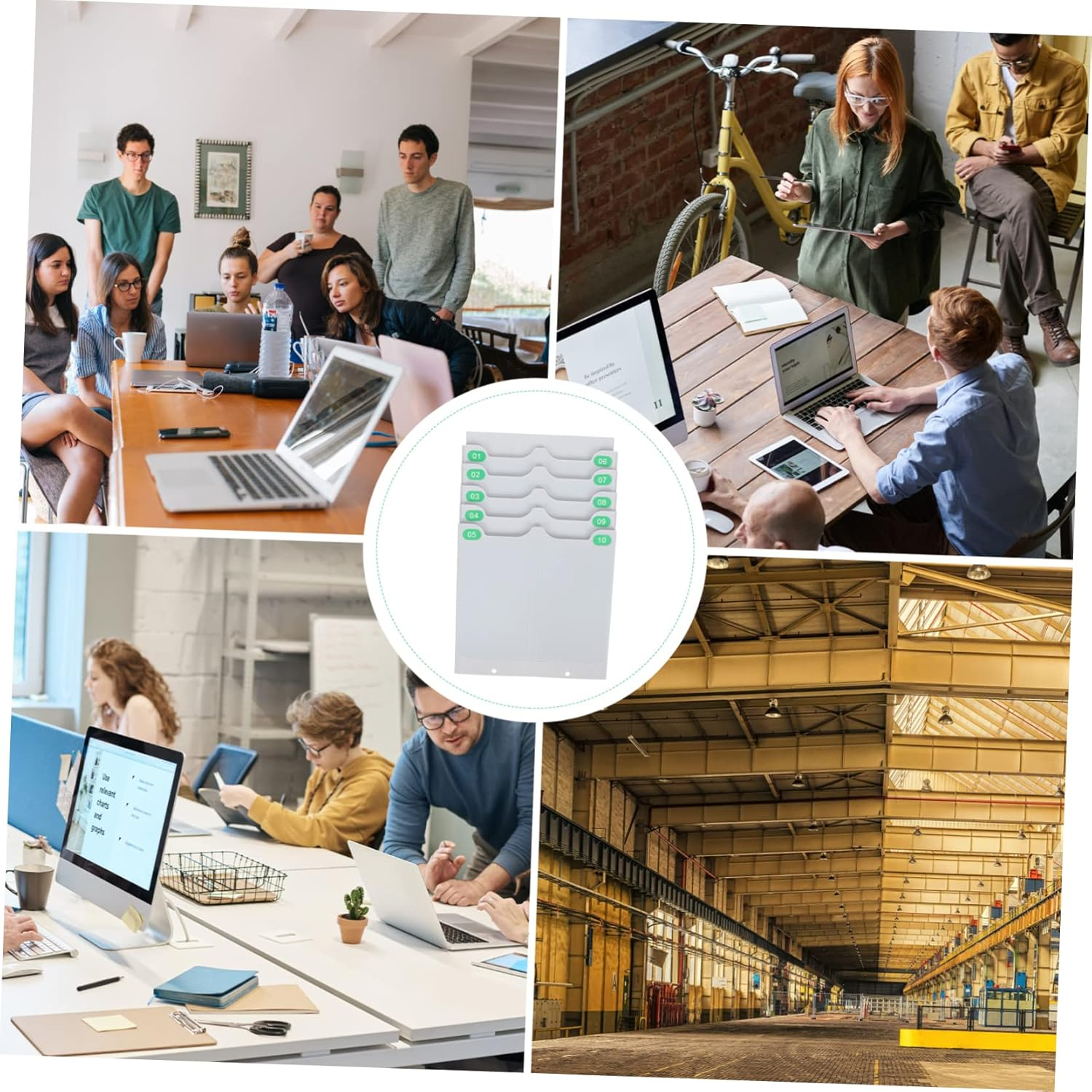 VILLFUL Narrow Shelves Storage Organisation Wall-Mounted Id Card Holder Desk Accessories Paperboard Cards Shelf image number 1