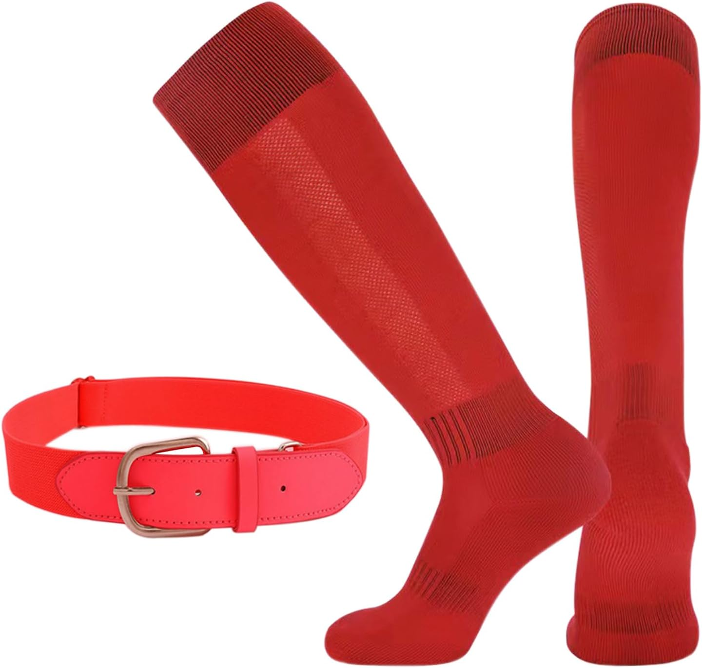 TRADERPLUS Baseball Belt and Socks Combo Set Adjustable Softball Tee Ball Combo Set for Adult