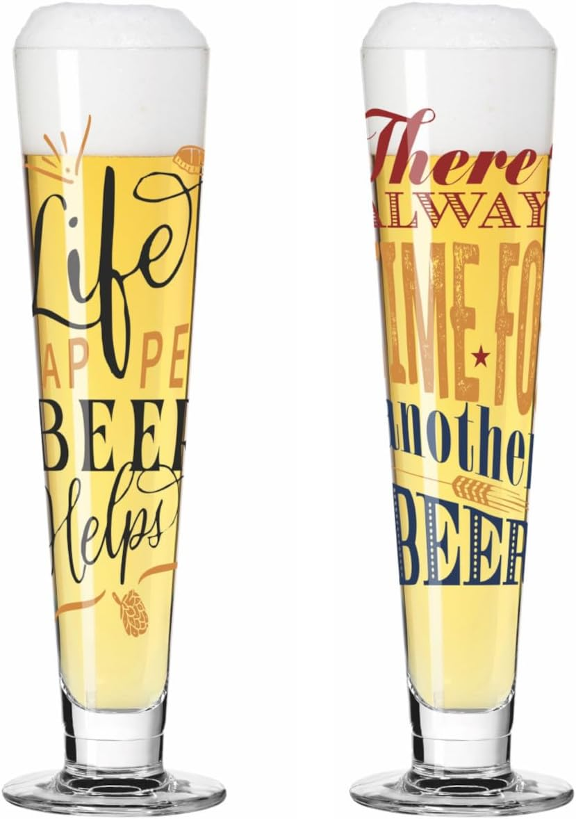 RITZENHOFF 6271002 Beer Glass 330 Ml Set of 2 Heldenfest Series with Saying Multi-Coloured Made in Germany image number 3