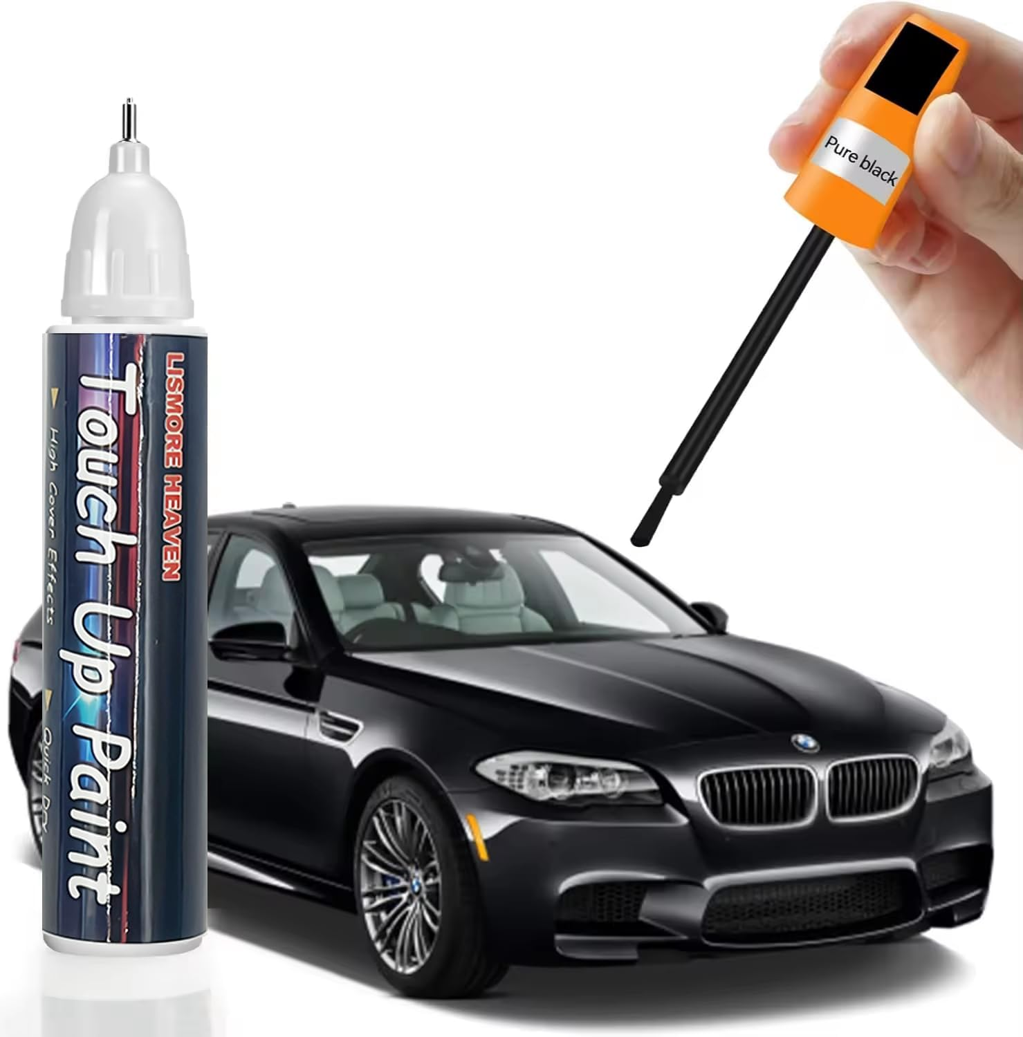 LISMORE HEAVEN Black Car Touch up Pen Waterproof Scratch Repair Pen Car Touch up Paint Pen Scratch Remover for Trucks Motorcycles Boats (Black) image number 1