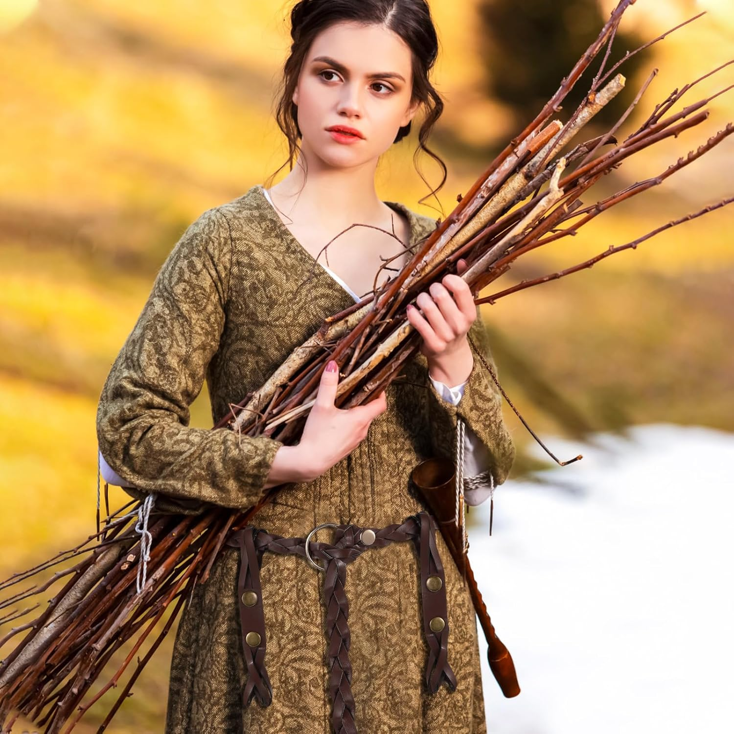 Skit Hikes Belt for Women Renaissance, Medieval Ren Faire Cosplay Vintage Belt Costumes Accessories Renaissance Fair image number 1