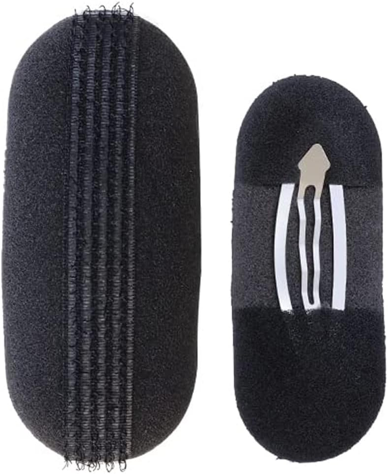 Witbicg Invisible Fluffy Hair Clip Hair Pads, Perfect Puff Hair Head, Puff Hair Head Pillow Head and Face Shape, Women'S and Girls Accessories, Pack of 2 (Black) image number 2