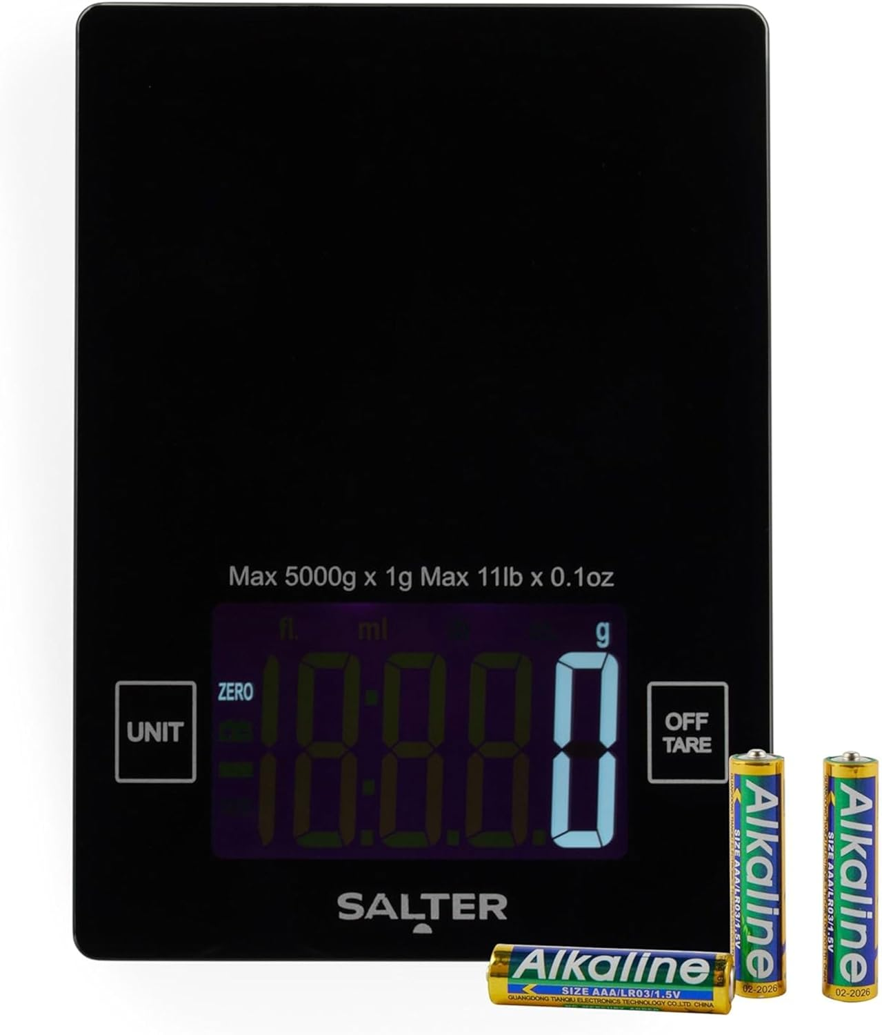 Salter Large Display Kitchen Scale 10Kg Black image number 1