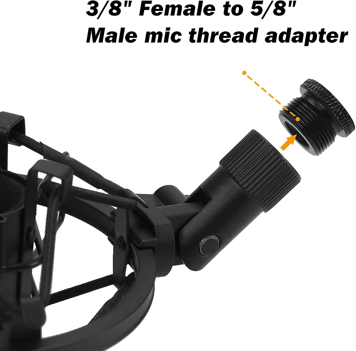 Thread Adapter Worthplanet Mic Screw Adapter 5/8 Female to 3/8 Male and 3/8 Female to 5/8 Mic Stand Adapter for Microphone Stand Tripod Adapter W060006 image number 5