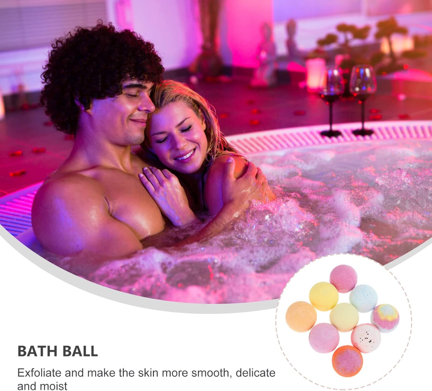 Essential Oils Bath Bombs Set 9Pcs 60G Portable Spa Bubble Bath Bombs with Dry Flowers Relaxing Bathing Supplies for Home Spa and Shower Use Random Color image number 3