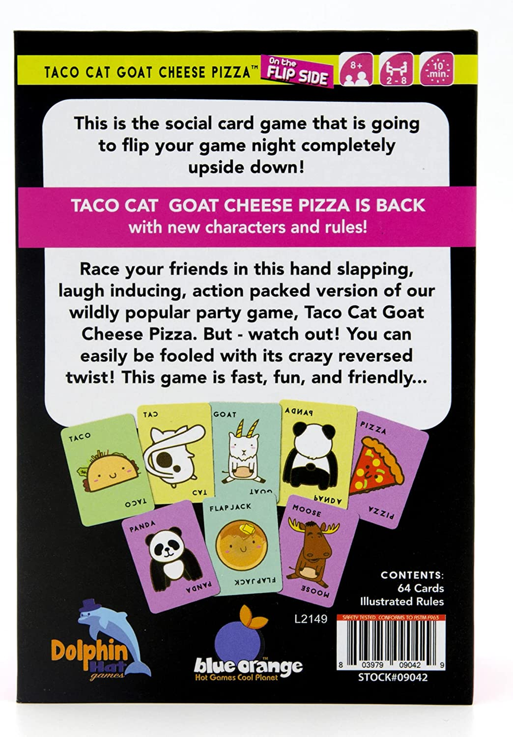 Blue Orange Games Taco Cat Goat Cheese Pizza on the Flip Side (Stand Alone Expansion), Multi-Colour (09042) image number 2