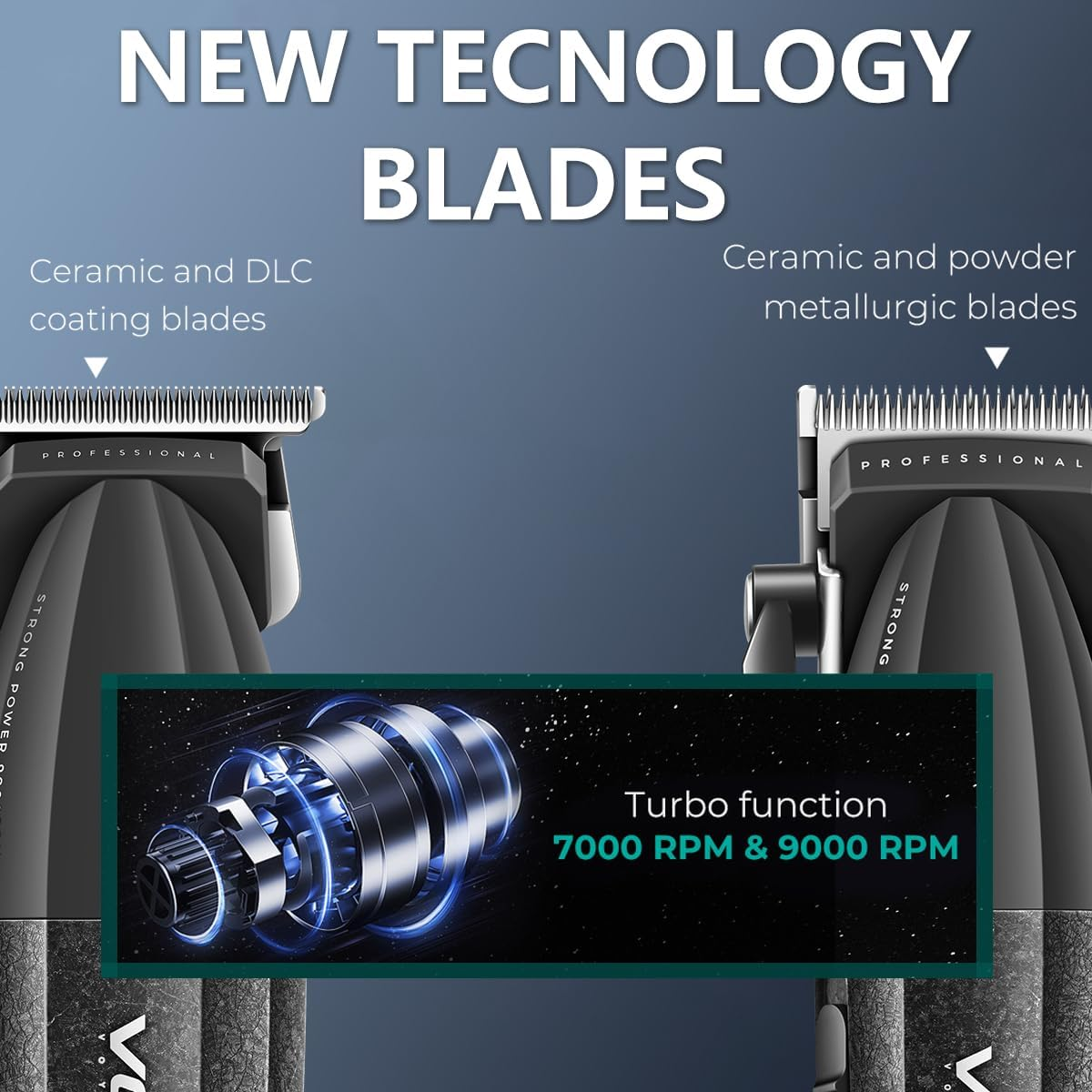 VGR 640S3 Professional 3 in 1 Hair Cutting Kit, 9000RPM Hair Clippers for Men Professional Hair Trimmer & Foil Shavers Set, Cordless Mens Barber Combo for Home, for Him(Black) image number 4