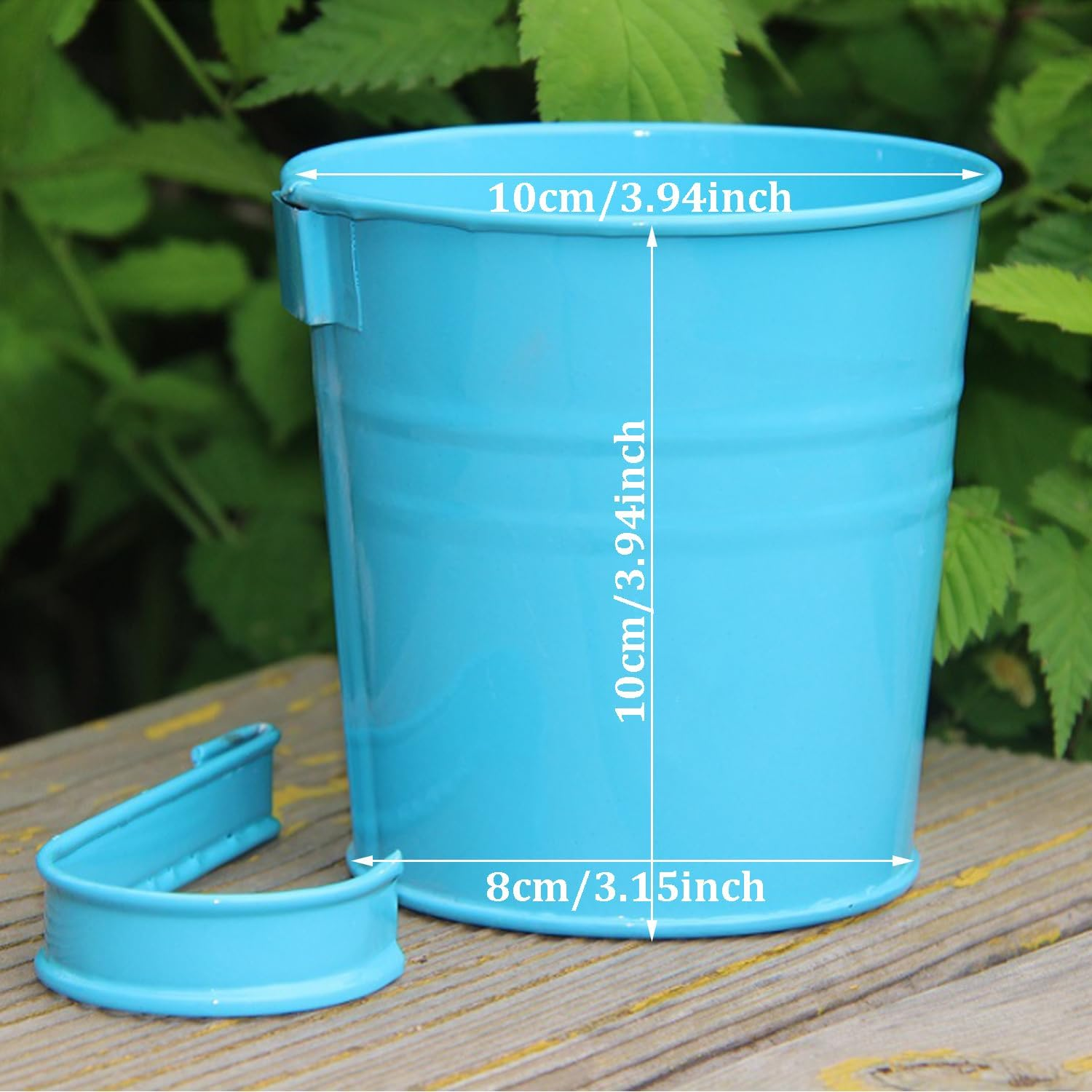 10PCS Hanging Flower Pots Iron Garden Plant Balcony Planter Detachable Hook image number 4