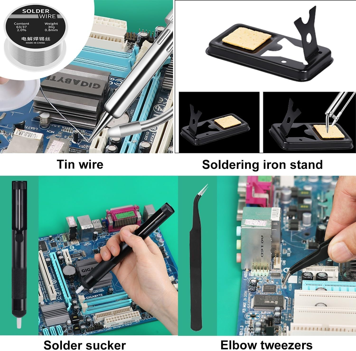 Internally Heated Industrial Laser Welding Tools, Multi-Function Soldering Iron Soldering Gun Set, 3 in 1 Handheld Industrial Laser Welding Machine Constant Temperature Fast Heating for Metal