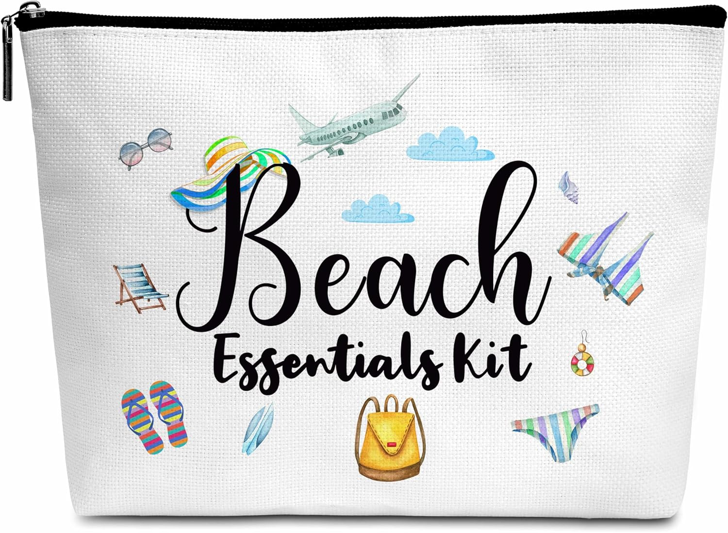 Summer Cosmetic Bag, Cruise Gift Makeup Bag with Zipper - C, Beach Essentials Kit 2, Beach Essentials Kit 2 image number 1