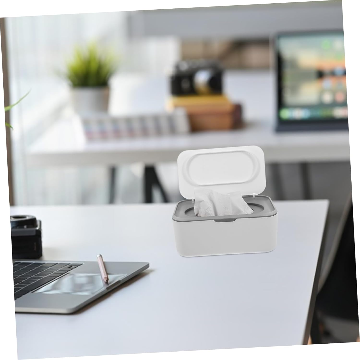 Tissue Box Dispenser Large Capacity Storage for Kitchen Dustproof Moisture Retention Home Office Use image number 3