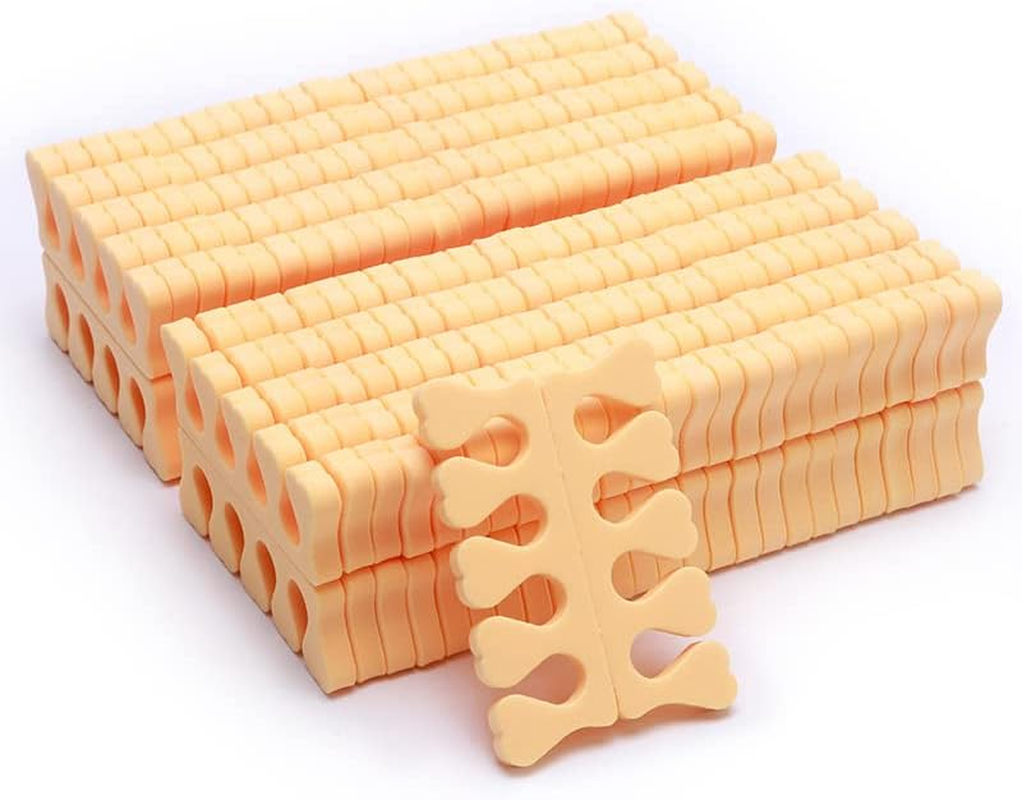 Leapiture 100 Pieces Sponge Toe Separators, Sponge Toe Separators, Finger Separators, Toe Separators, Nail Art Toe Separators, Gel Toe Separators, Manicure and Pedicure Tool (Purple)
