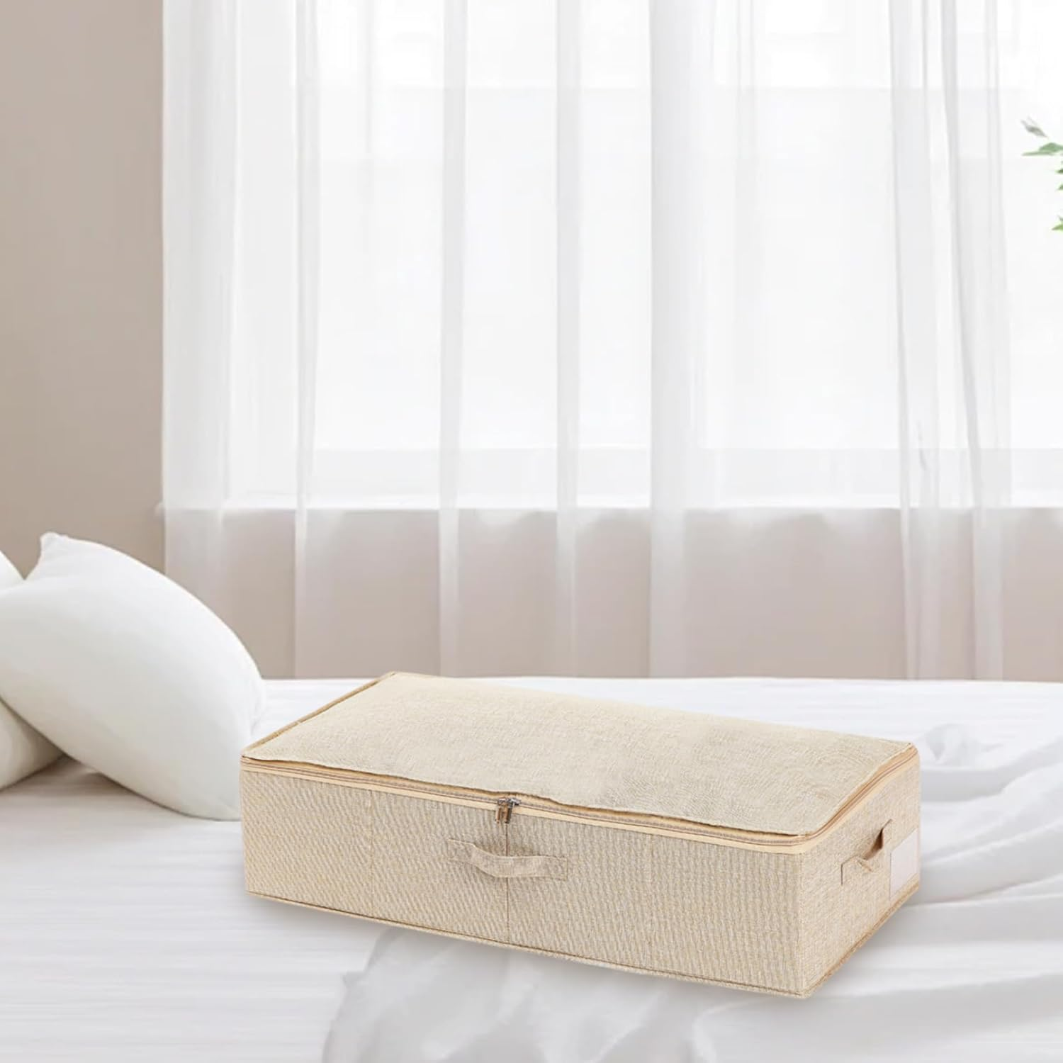 Wedding Dress Storage Box with Handle and Zipper, 30X15X7 Dustproof Moisture Proof Foldable Wedding Keepsake Box for under Bed Closet- image number 5