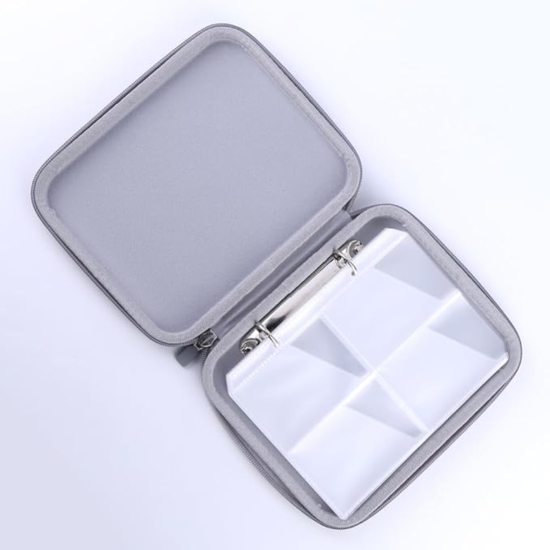 Limcryspp Holder, Portable and Soft Design, 80-Compartment Storage Holder, Photo Album Protective Case, Suitable for Ring-Free Game Card Trading, Protection and Organization (Black) - Dark Blue image number 2