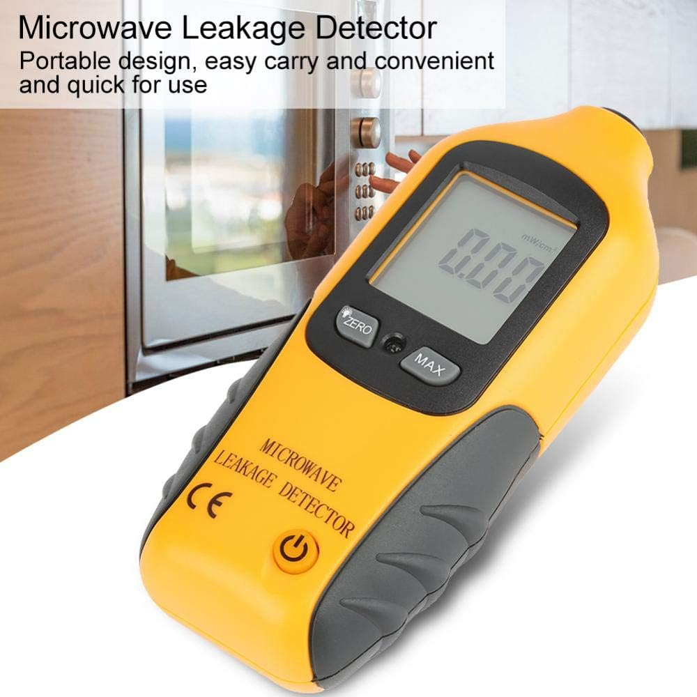 Microwave Leakage Detector, Digital LCD Display Handheld Microwave Leakage Detector High Precision Radiation Meter EMF Tester for Household Factory Workshop