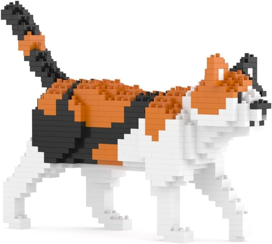 JEKCA White Cat Mini 01S | Plastic Building Blocks | Age 14+