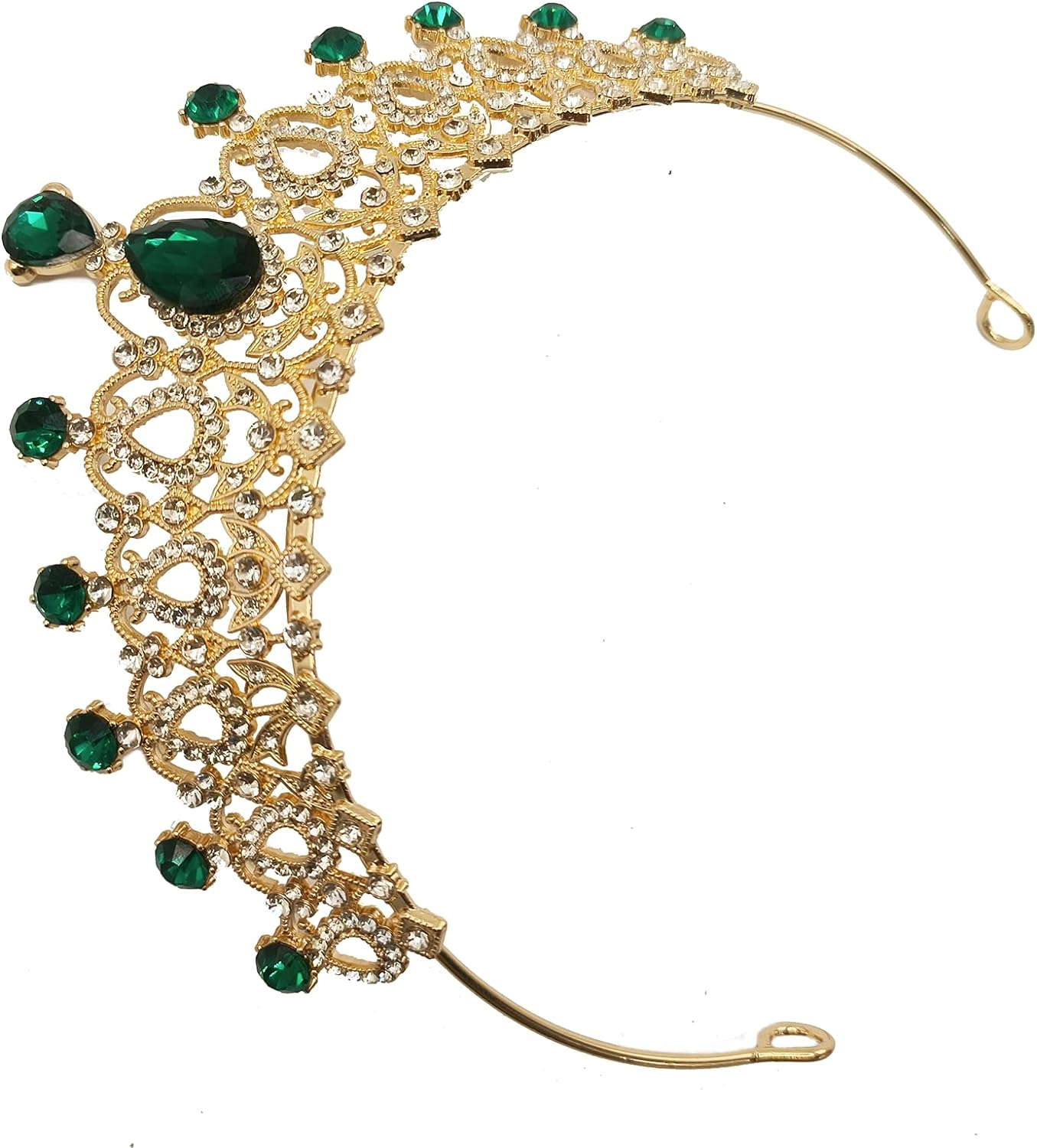 2 Pcs Princess Crown for Women, Crystal Queen Tiaras for Girls Bridal Hair Accessories Gifts for Birthday Wedding Prom image number 3