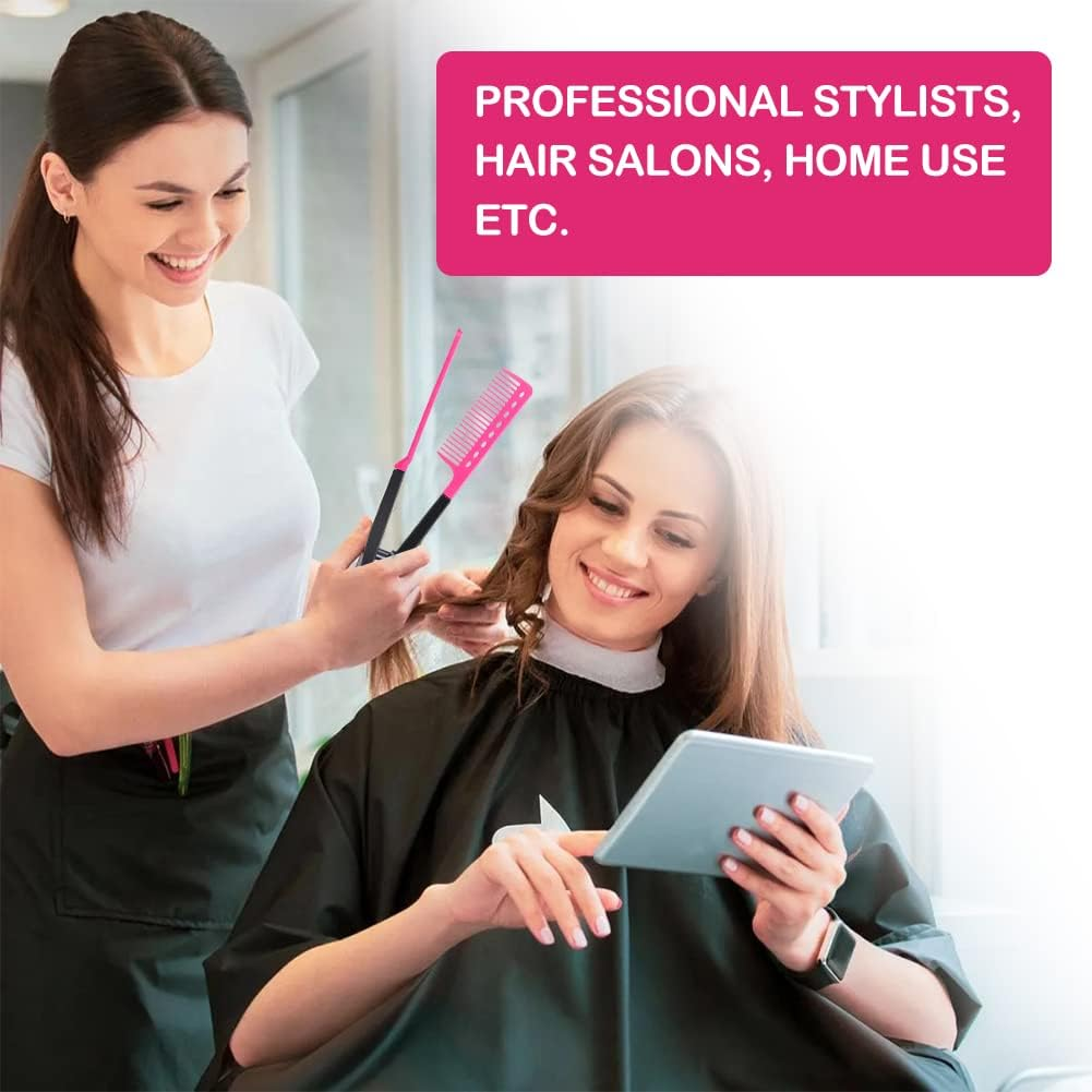 V Shaped Comb, Hair Straightening Plastic Comb, V Shape Comb, Hairdresser Styling Tool Comb for Hair Styling Hairdresser, Home, Curly Hair, Straight Hair to Prevent Tangling (Pack of 2) Butyeak image number 6